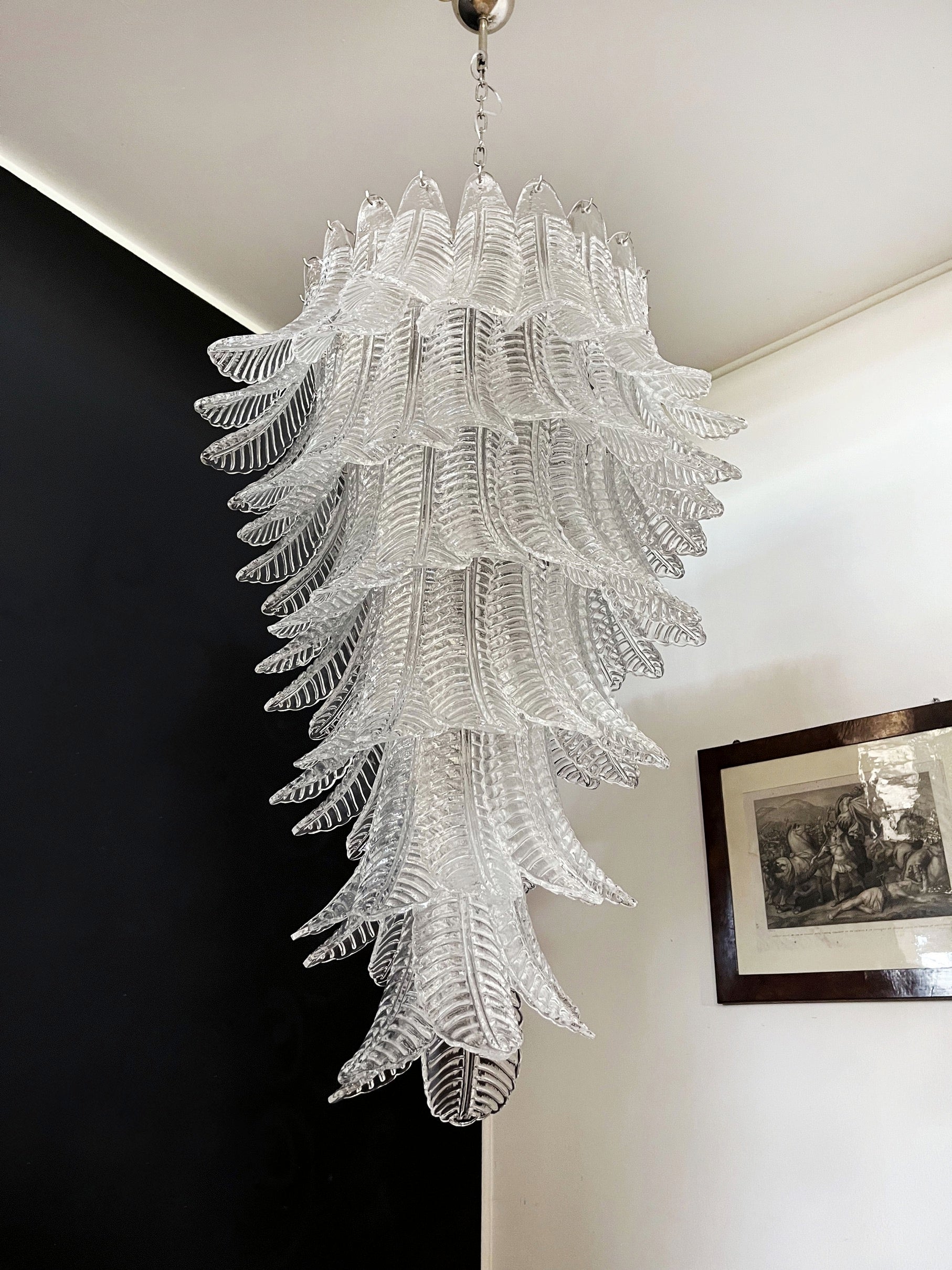 Murano Lysekrone – 83 Klare Felciglass – detalj 3 – Murano Classics