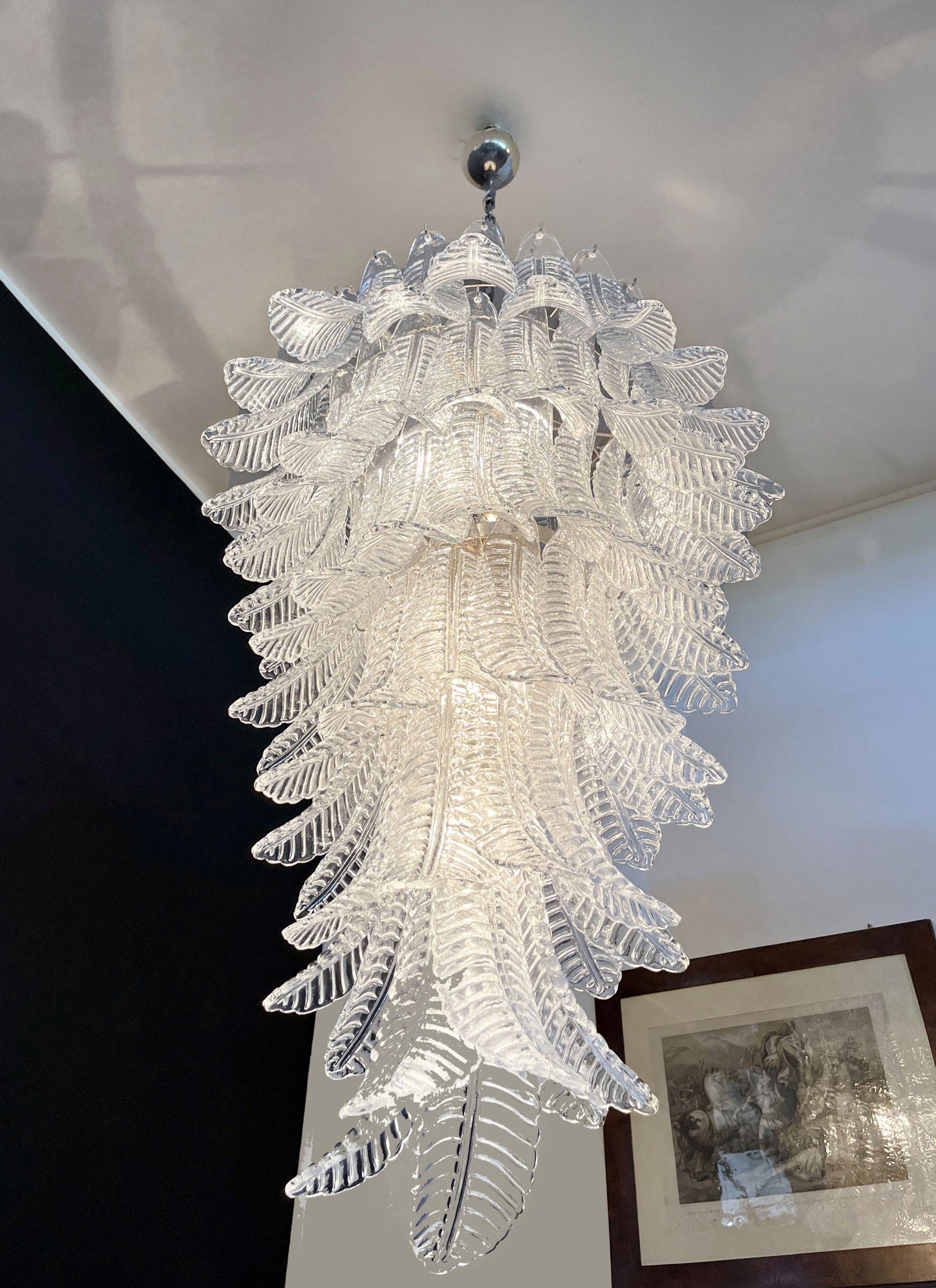 Murano Lysekrone – 83 Klare Felciglass – detalj 2 – Murano Classics