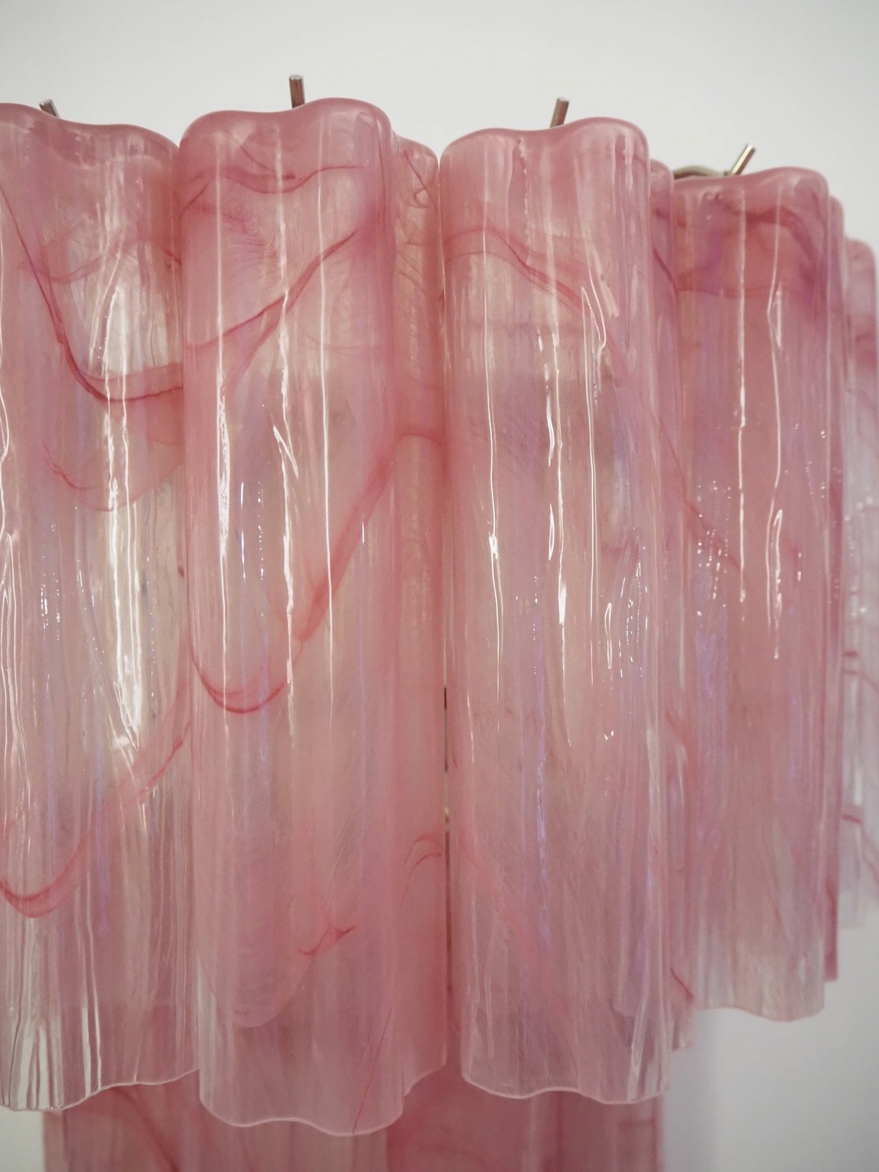 Murano Vegglampe – 13 Rosa Alabaster Glassrør – 2 stk – detalj 3 – Murano Classics