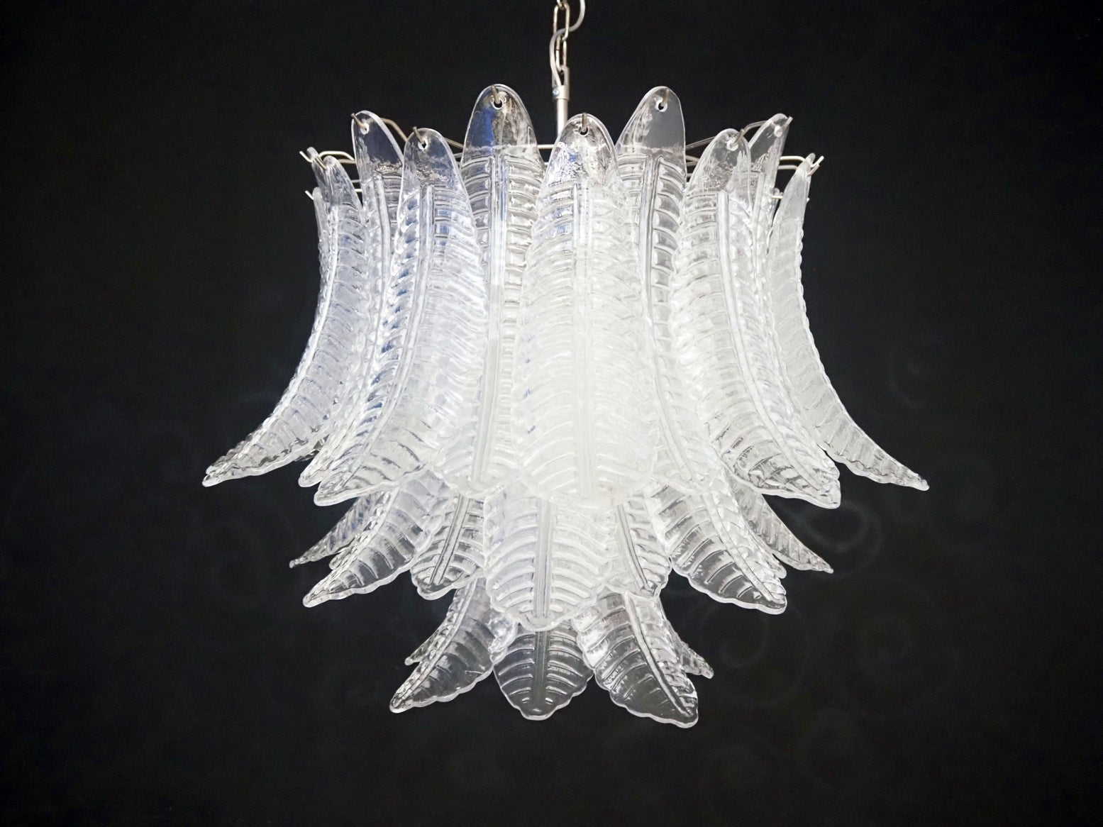 Murano Lysekrone – 48 Klare Felciglass – detalj 2 – Murano Classics
