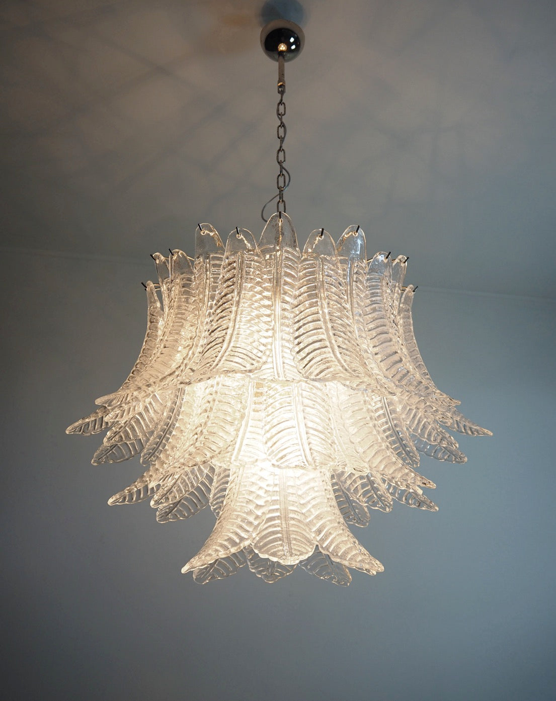Murano Lysekrone – 48 Klare Felciglass – detalj 5 – Murano Classics
