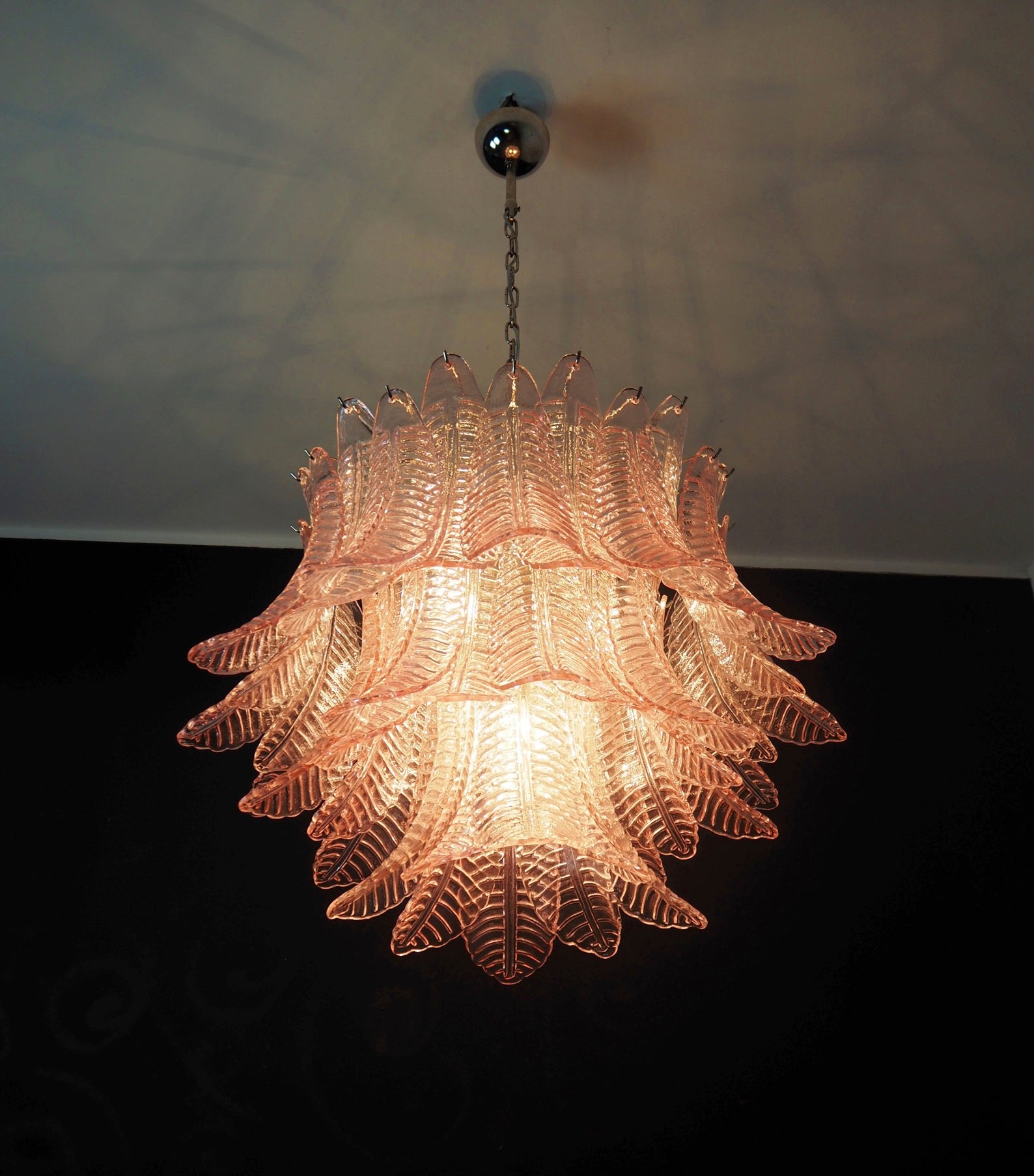 Murano Lysekrone – 48 Rosa Felciglass – detalj 8 – Murano Classics