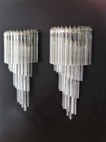 Murano Vegglampe | 41 Klare Prismeglass | 1 par