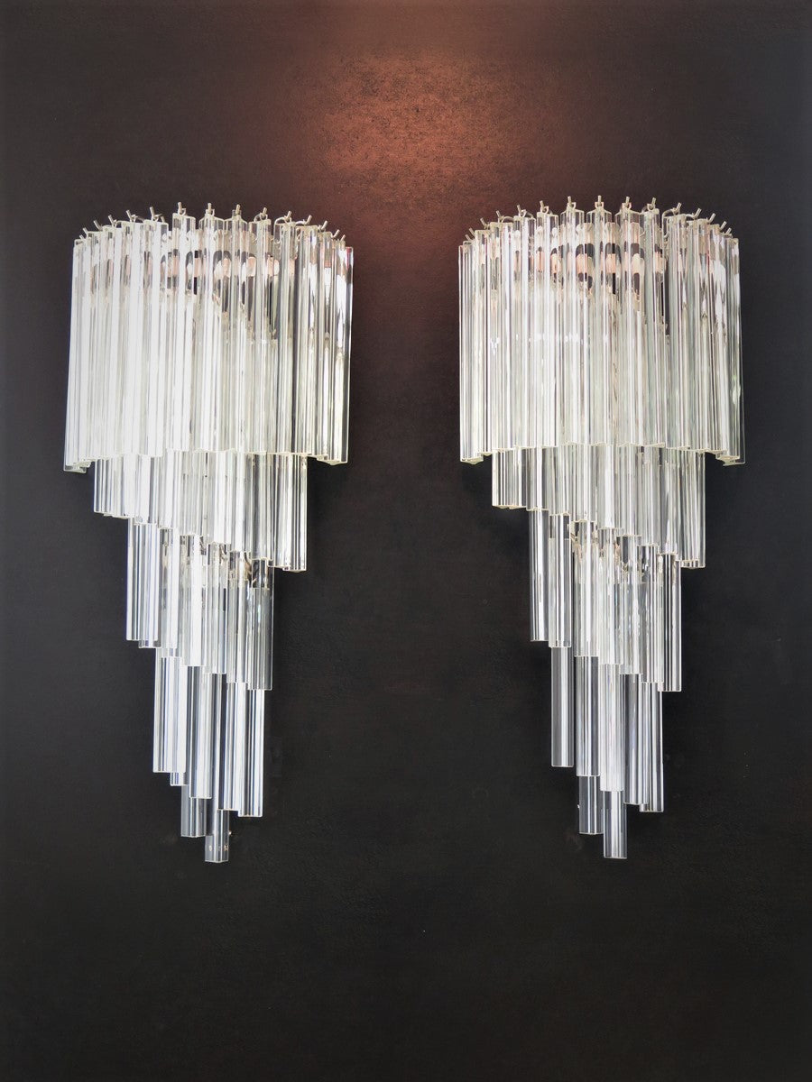 Murano Vegglampe – 41 Klare Prismeglass – 2 stk – detalj 5 – Murano Classics