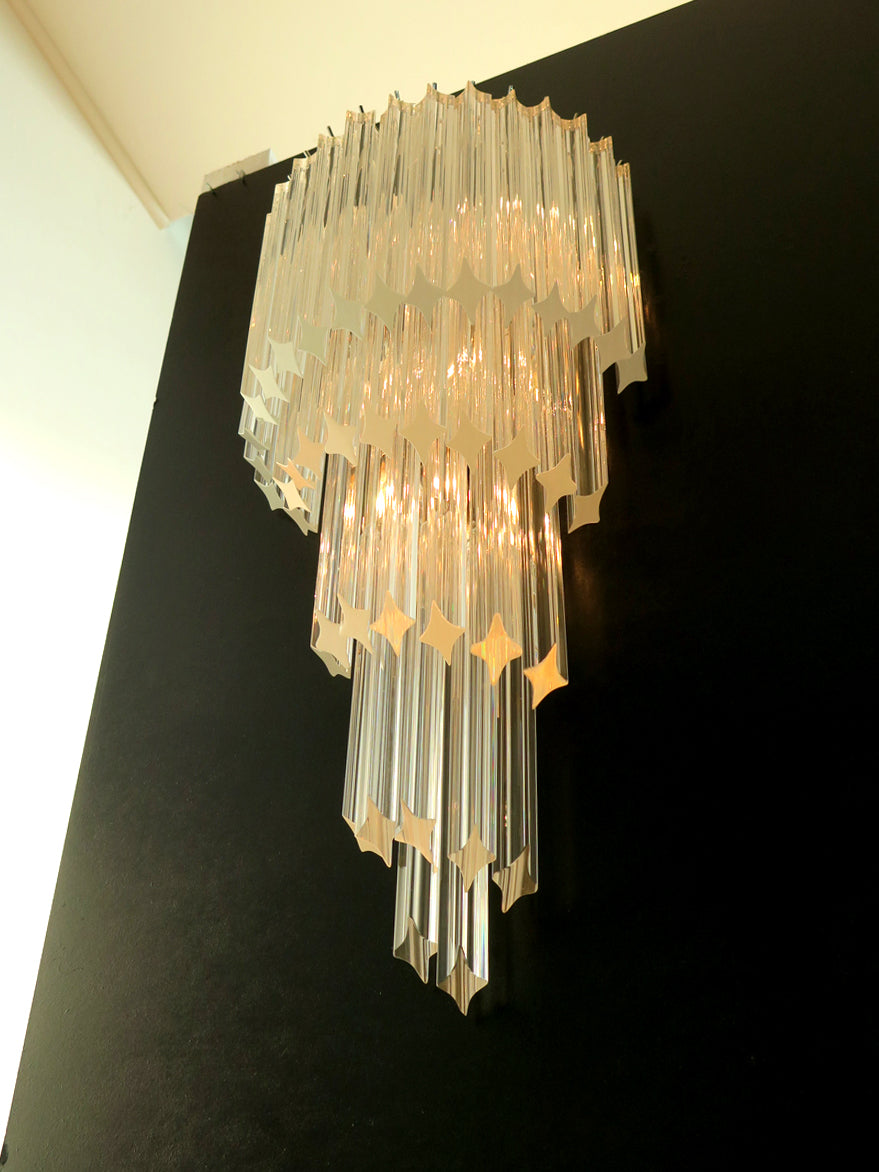 Murano Vegglampe | 41 Klare Prismeglass | 1 par