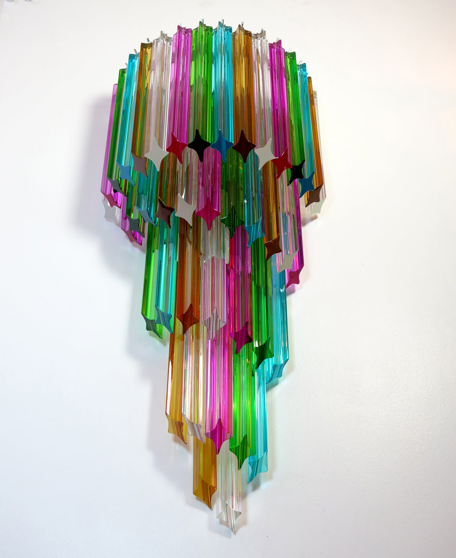 Murano Vegglampe – 41 Multifarge Prismeglass – 2 stk – detalj 6 – Murano Classics