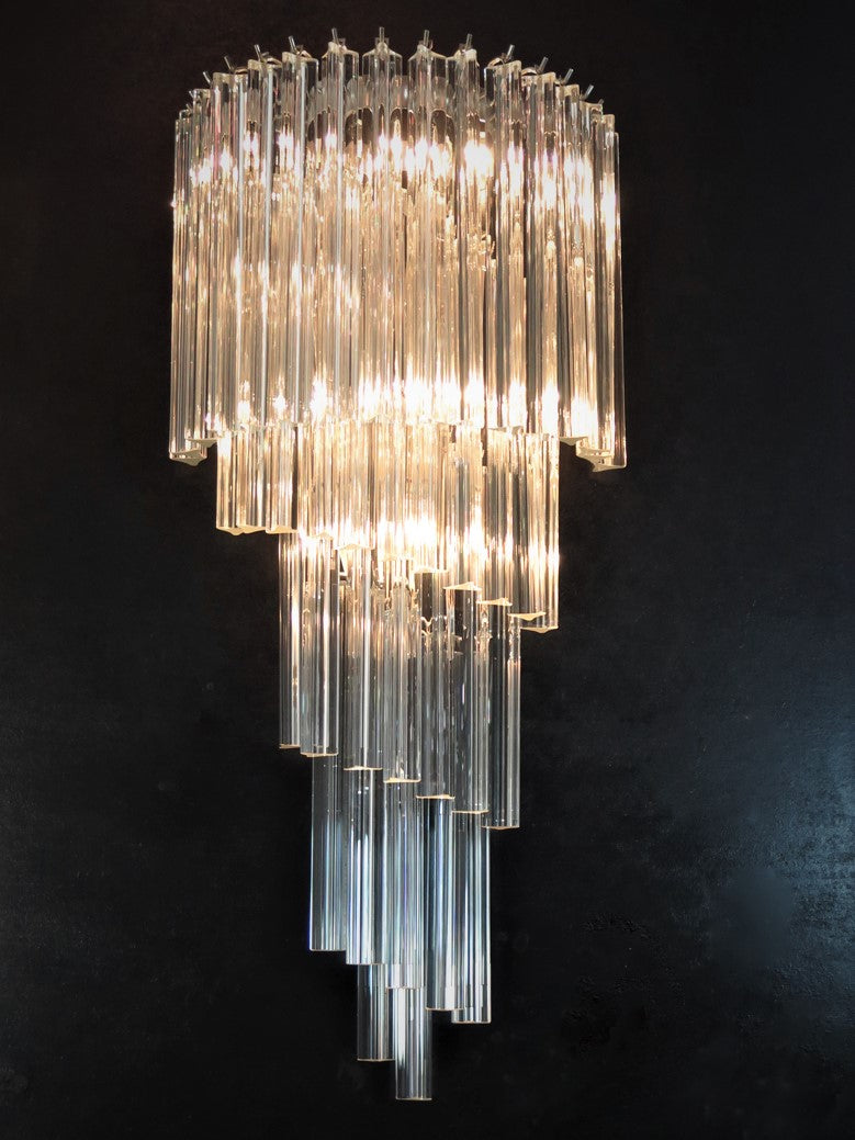 Murano Vegglampe – 41 Klare Prismeglass – 2 stk – detalj 2 – Murano Classics