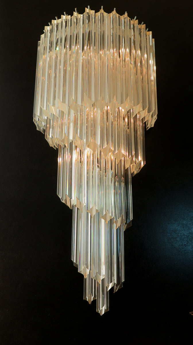 Murano Vegglampe | 41 Klare Prismeglass | 1 par
