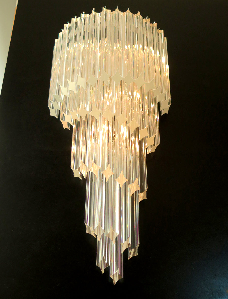 Murano Vegglampe | 41 Klare Prismeglass | 1 par