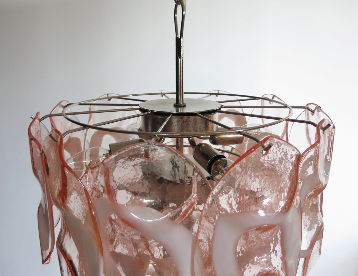Murano Lysekrone – 23 Rosa Crostoliglass – detalj 6 – Murano Classics