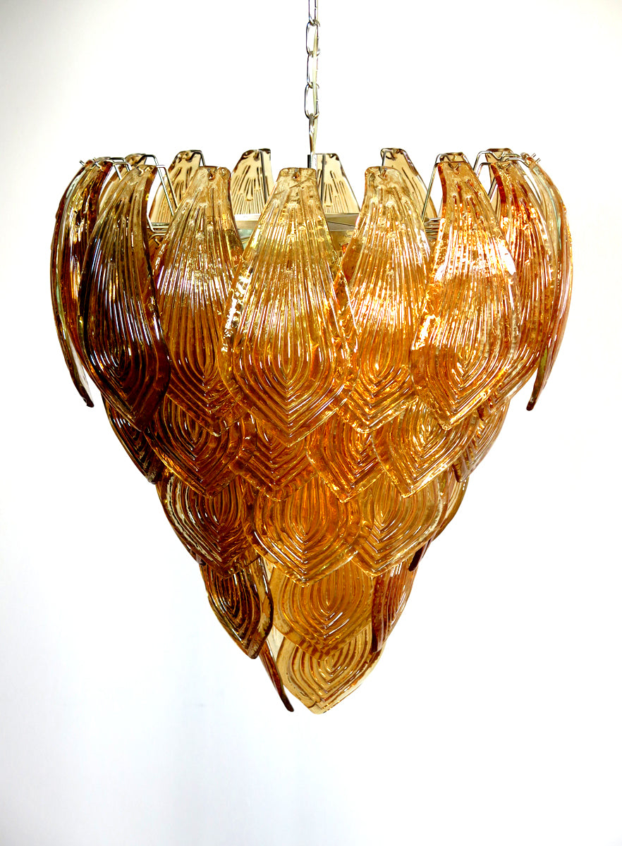Murano Lysekrone – 52 Gule Felciglass – Murano Classics
