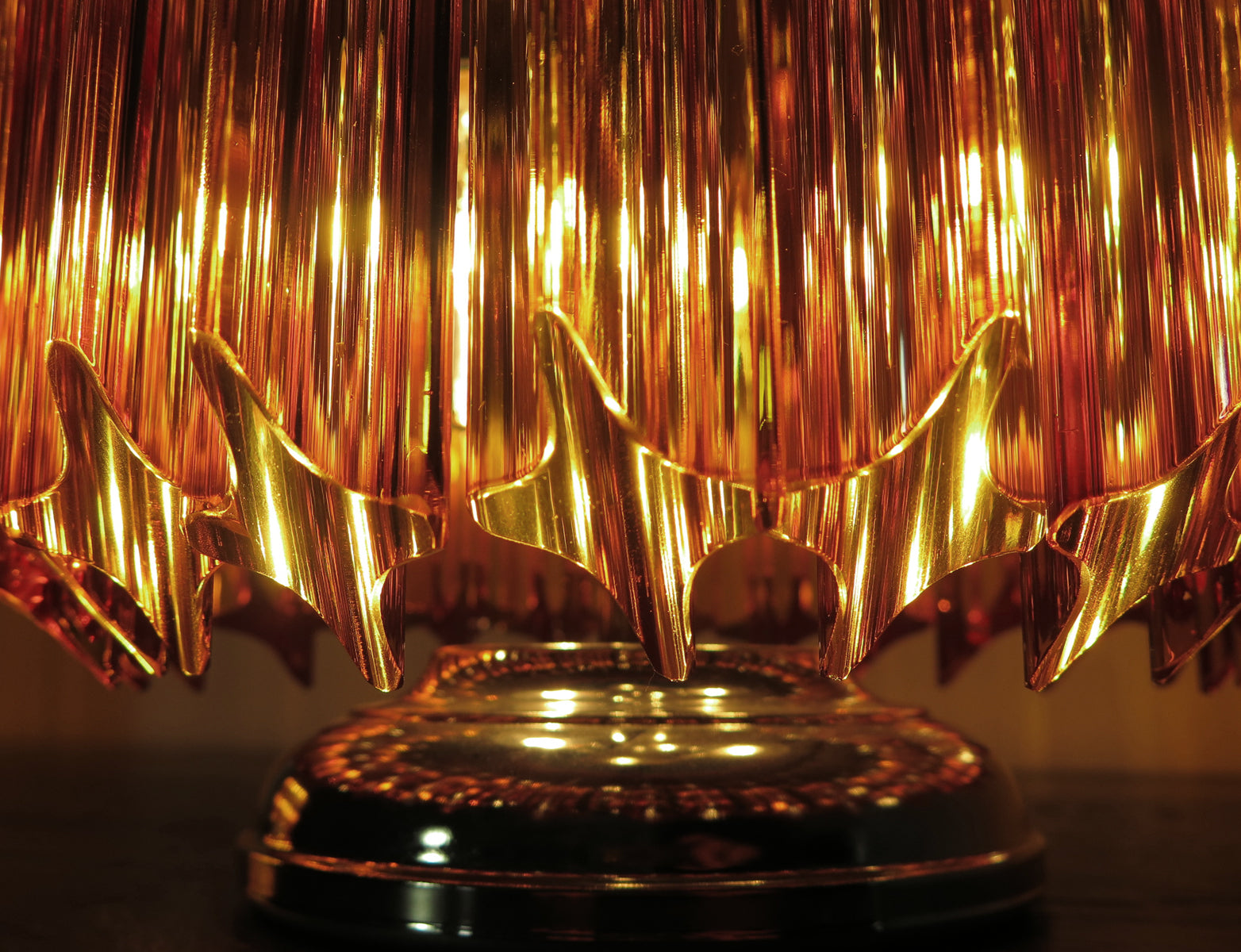 Murano Bordlampe – 24 Gule Prismeglass – 2 stk – detalj 8 – Murano Classics