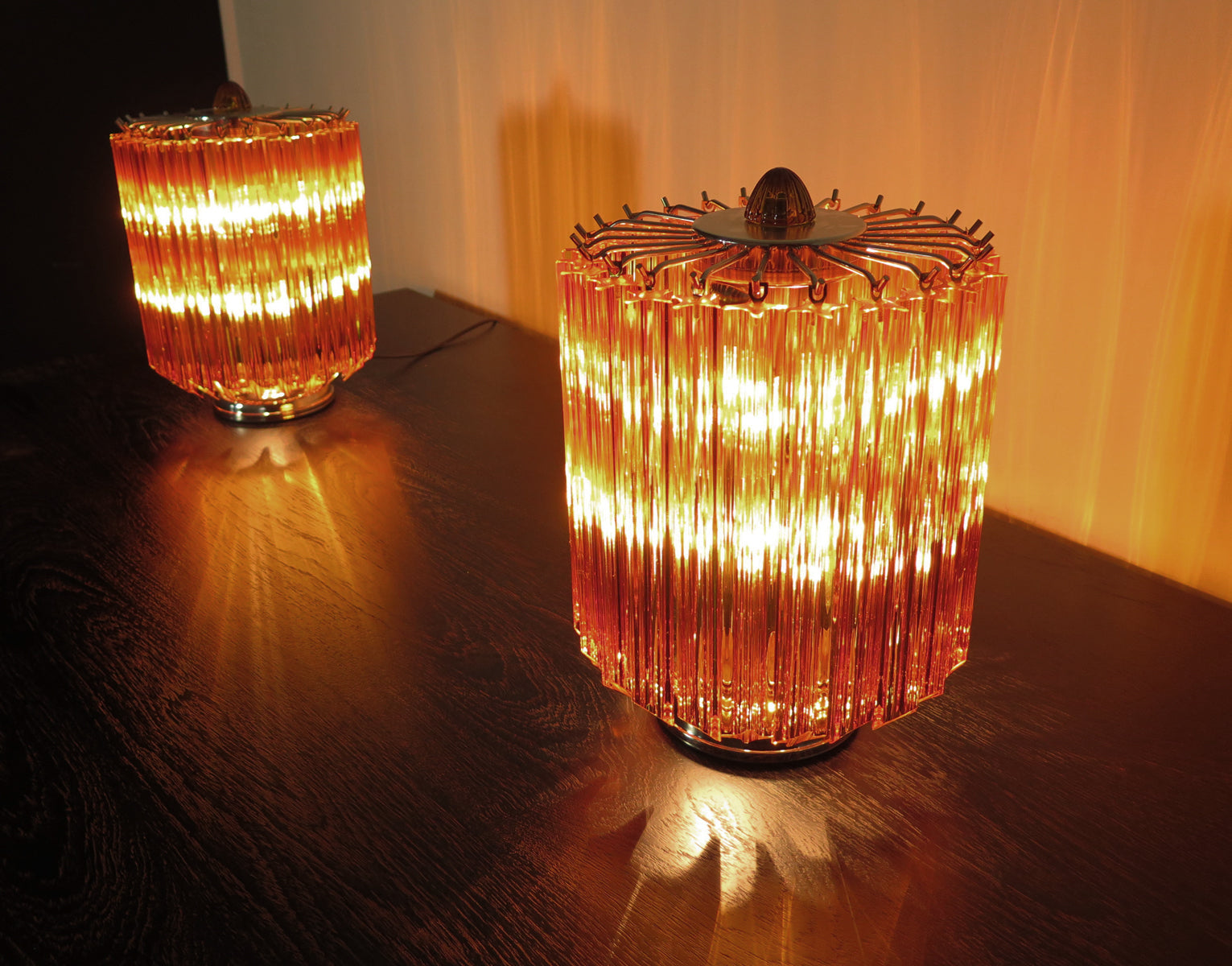 Murano Bordlampe – 24 Gule Prismeglass – 2 stk – detalj 2 – Murano Classics