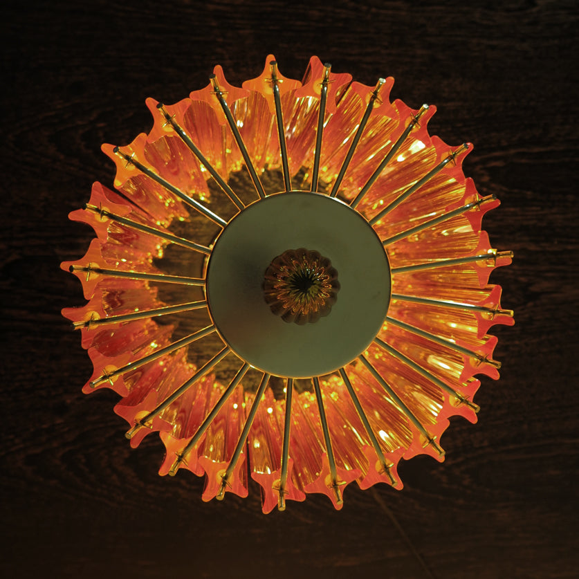 Murano Bordlampe – 24 Gule Prismeglass – 2 stk – detalj 10 – Murano Classics