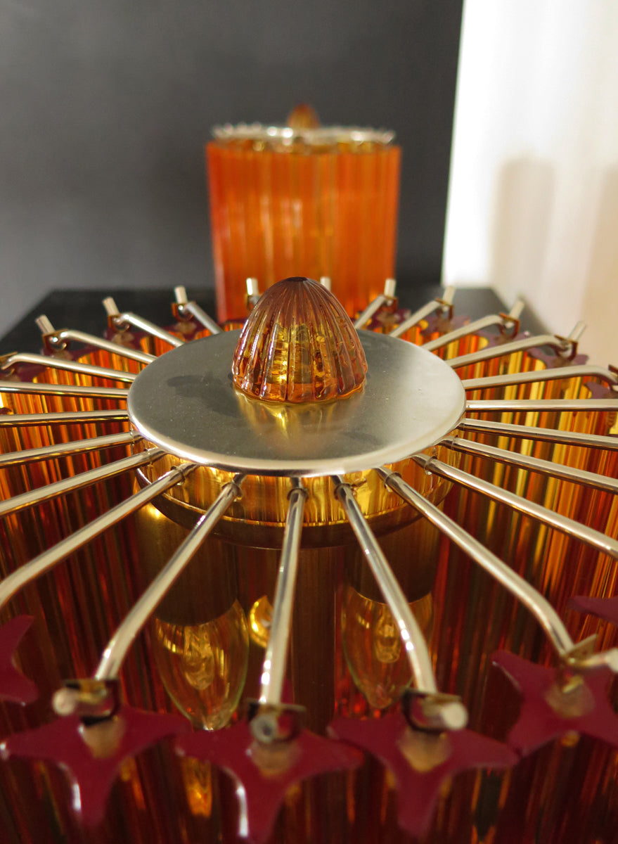 Murano Bordlampe – 24 Gule Prismeglass – 2 stk – detalj 5 – Murano Classics