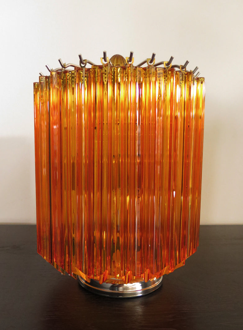 Murano Bordlampe – 24 Gule Prismeglass – 2 stk – Murano Classics