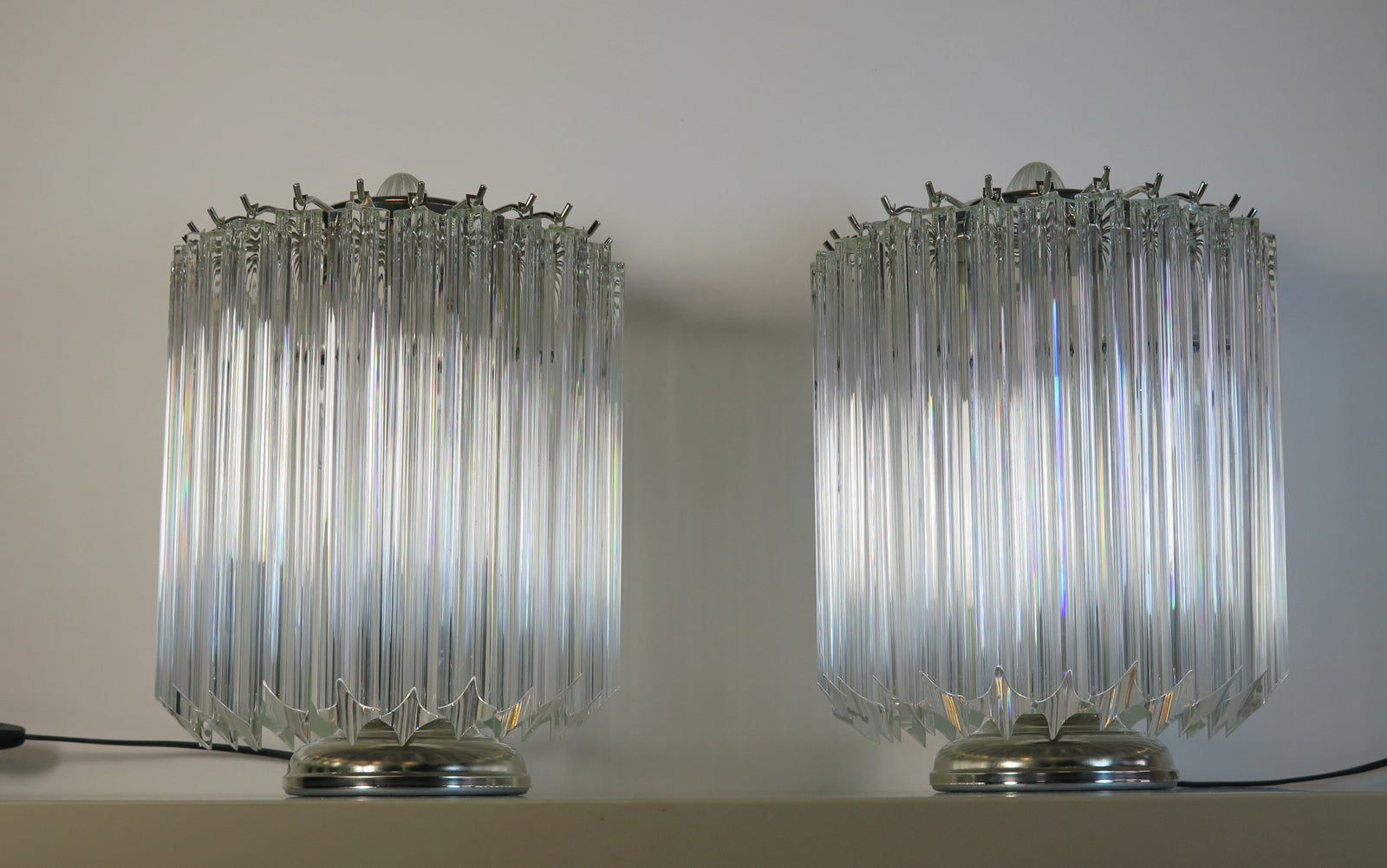 Murano Bordlampe – 24 Klare Prismeglass – 2 stk – detalj 6 – Murano Classics