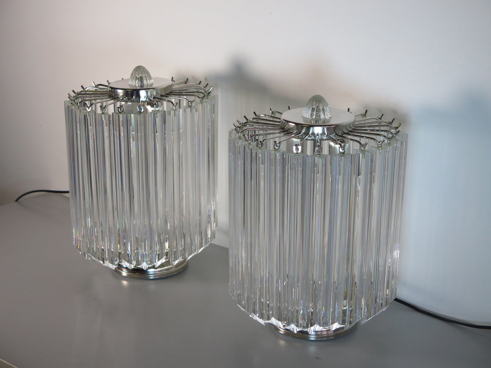 Murano Bordlampe – 24 Klare Prismeglass – 2 stk – detalj 7 – Murano Classics