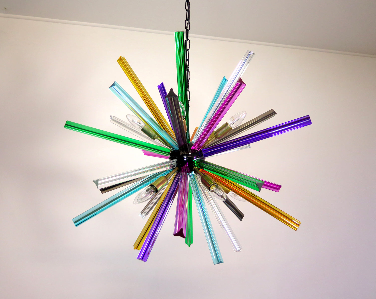 Murano Lysekrone | 30 Multifarge Sputnik