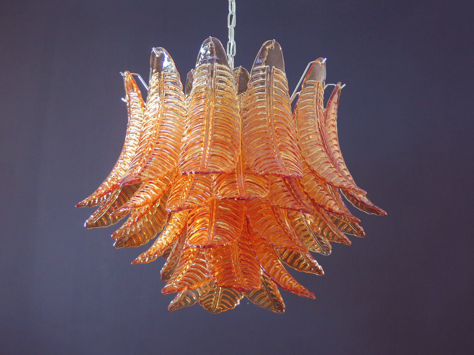 Murano Lysekrone – 36 Gule Felciglass – detalj 7 – Murano Classics