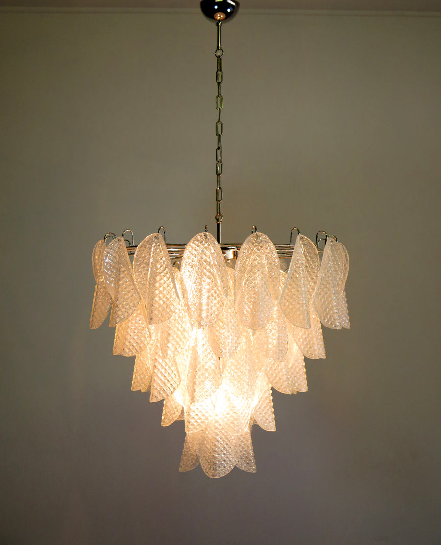 Murano Lysekrone – 50 Klare Rondiniglass – detalj 10 – Murano Classics