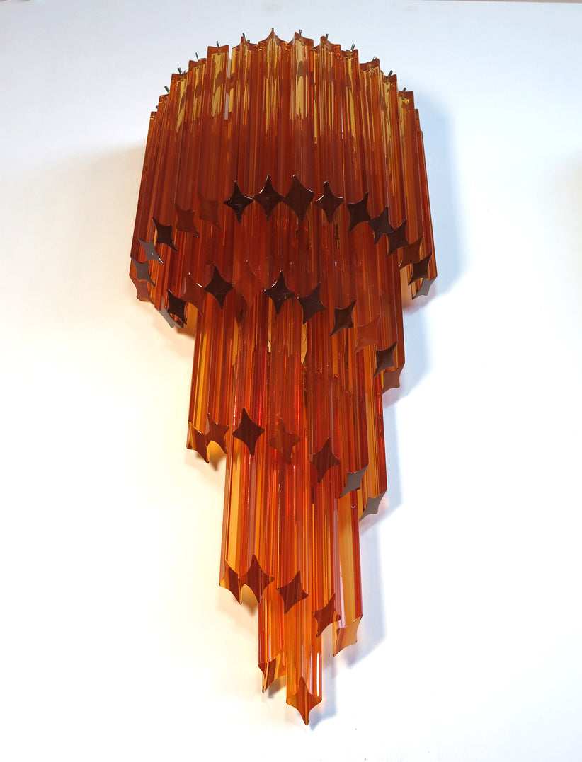 Murano Vegglampe | 41 Gule Prismeglass | 2 stk