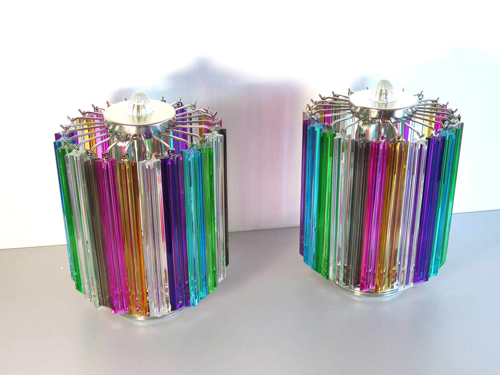 Murano Bordlampe – 24 Multifarge Prismeglass – 2 stk – detalj 5 – Murano Classics