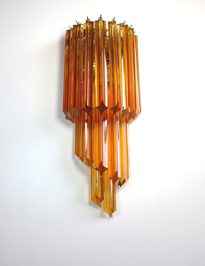 Murano Vegglampe | 32 Gule Prismeglass | 2 stk