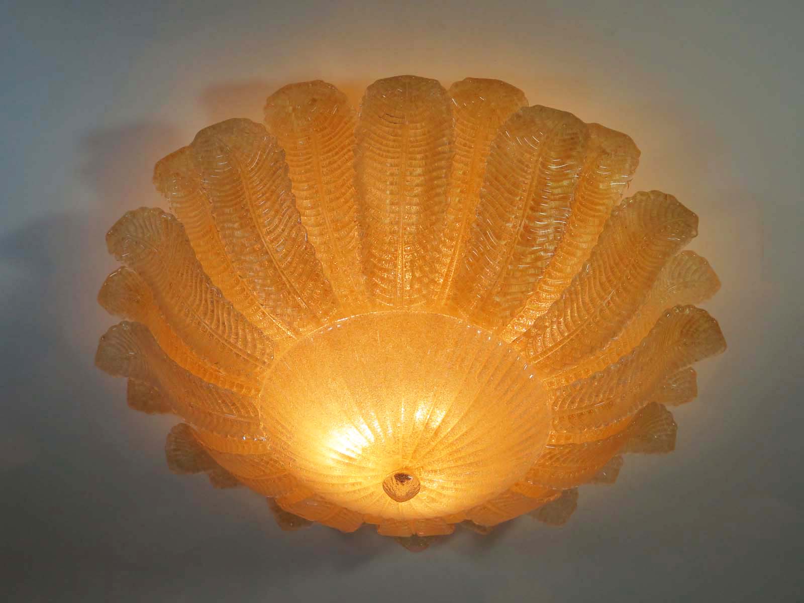 Murano Taklampe – 25 Gule Barovier – detalj 10 – Murano Classics
