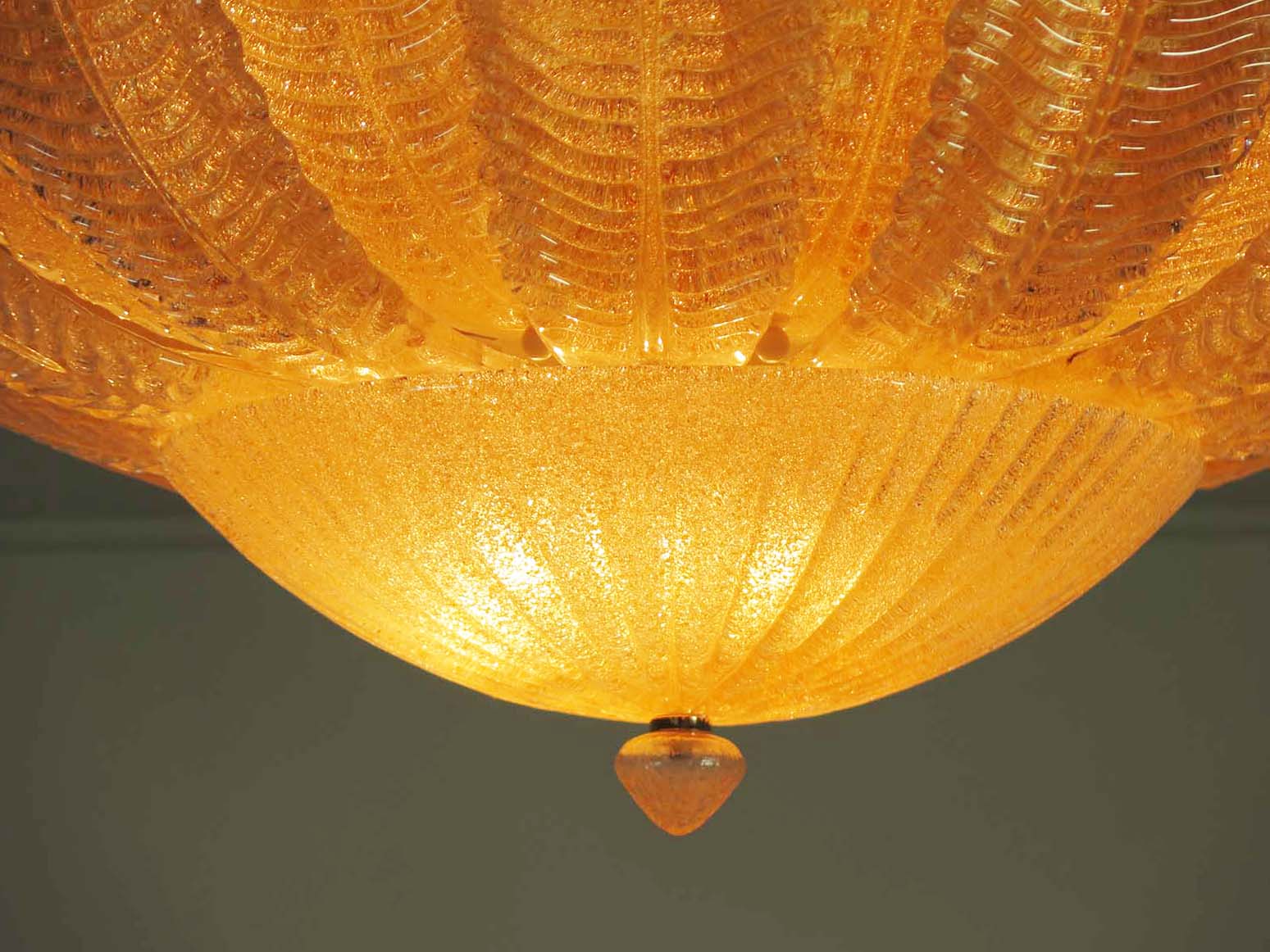 Murano Taklampe – 25 Gule Barovier – detalj 7 – Murano Classics