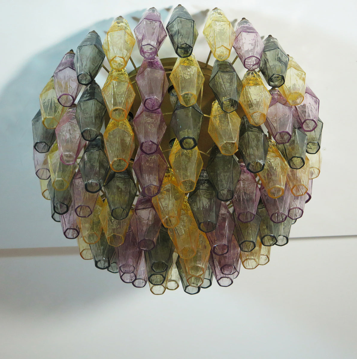 Murano Taklampe – 84 Multifarge Poliedriglass – detalj 2 – Murano Classics