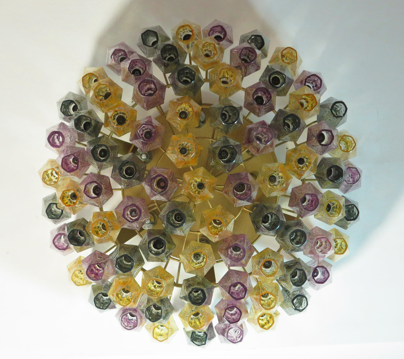 Murano Taklampe – 84 Multifarge Poliedriglass – detalj 1 – Murano Classics