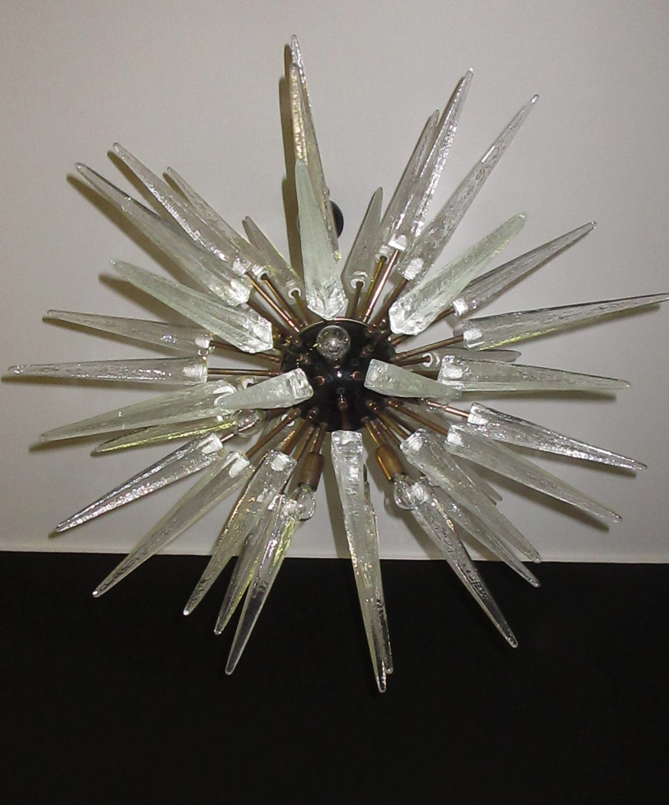 Murano Lysekrone – 51 Klare Sputnik – detalj 2 – Murano Classics