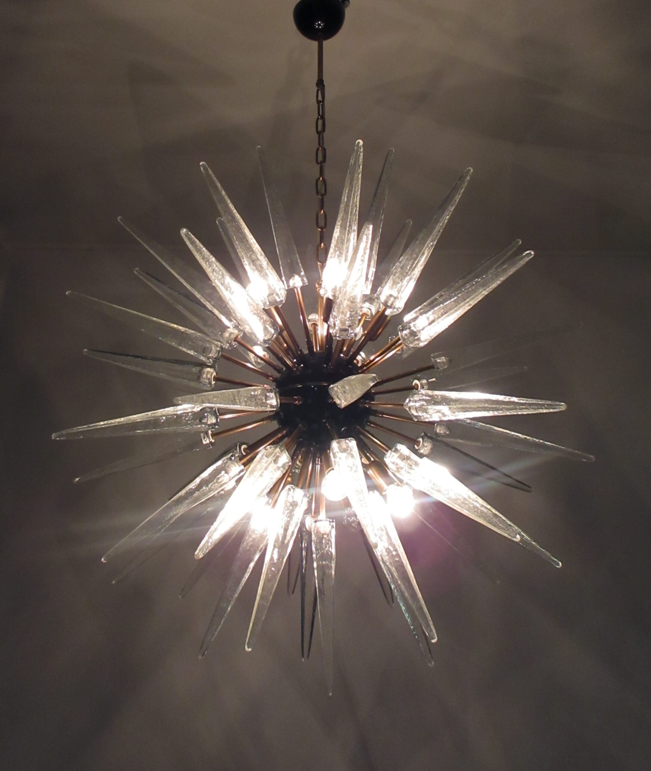 Murano Lysekrone | 51 Klare Sputnik