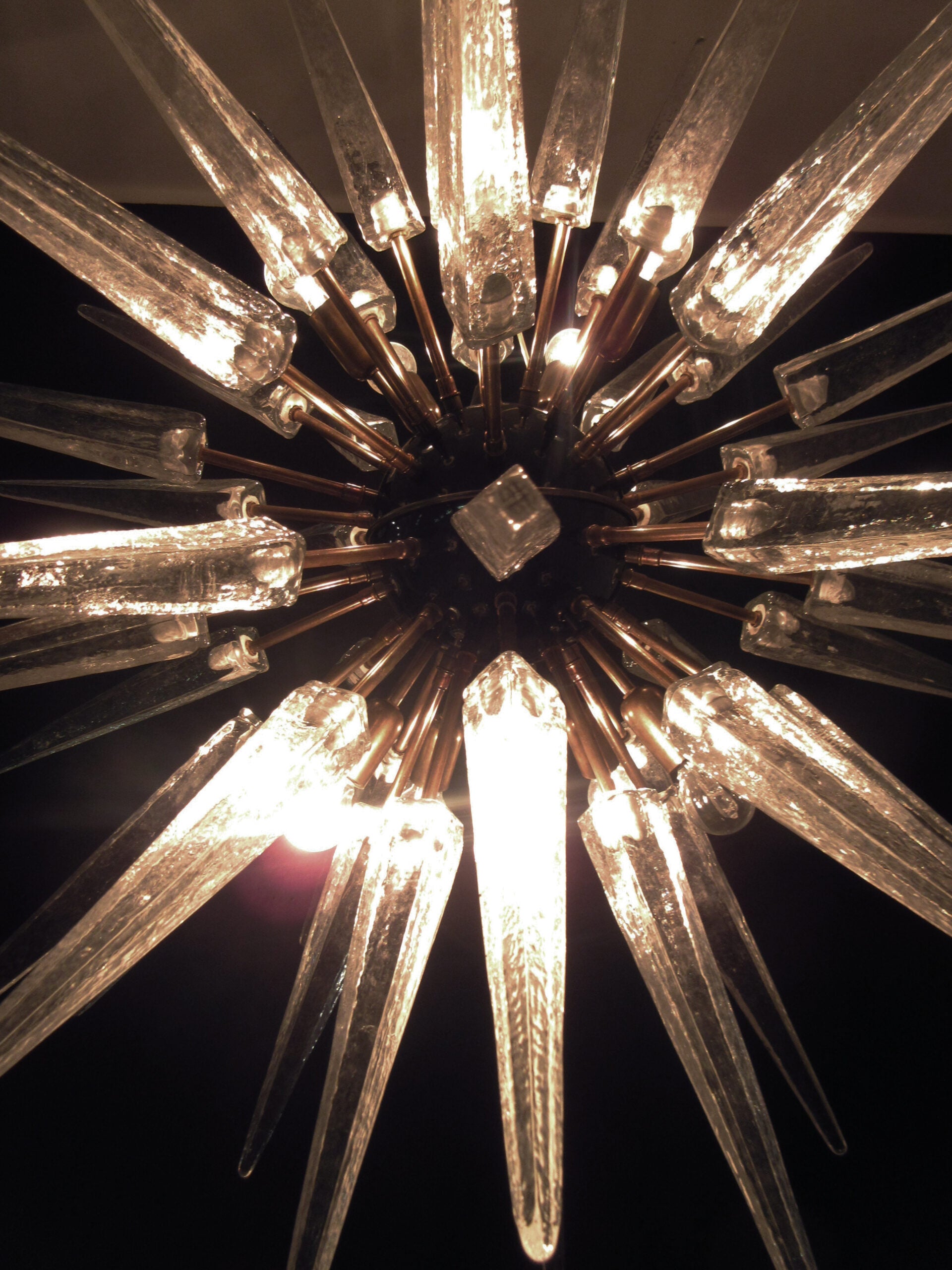 Murano Lysekrone – 51 Klare Sputnik – detalj 4 – Murano Classics