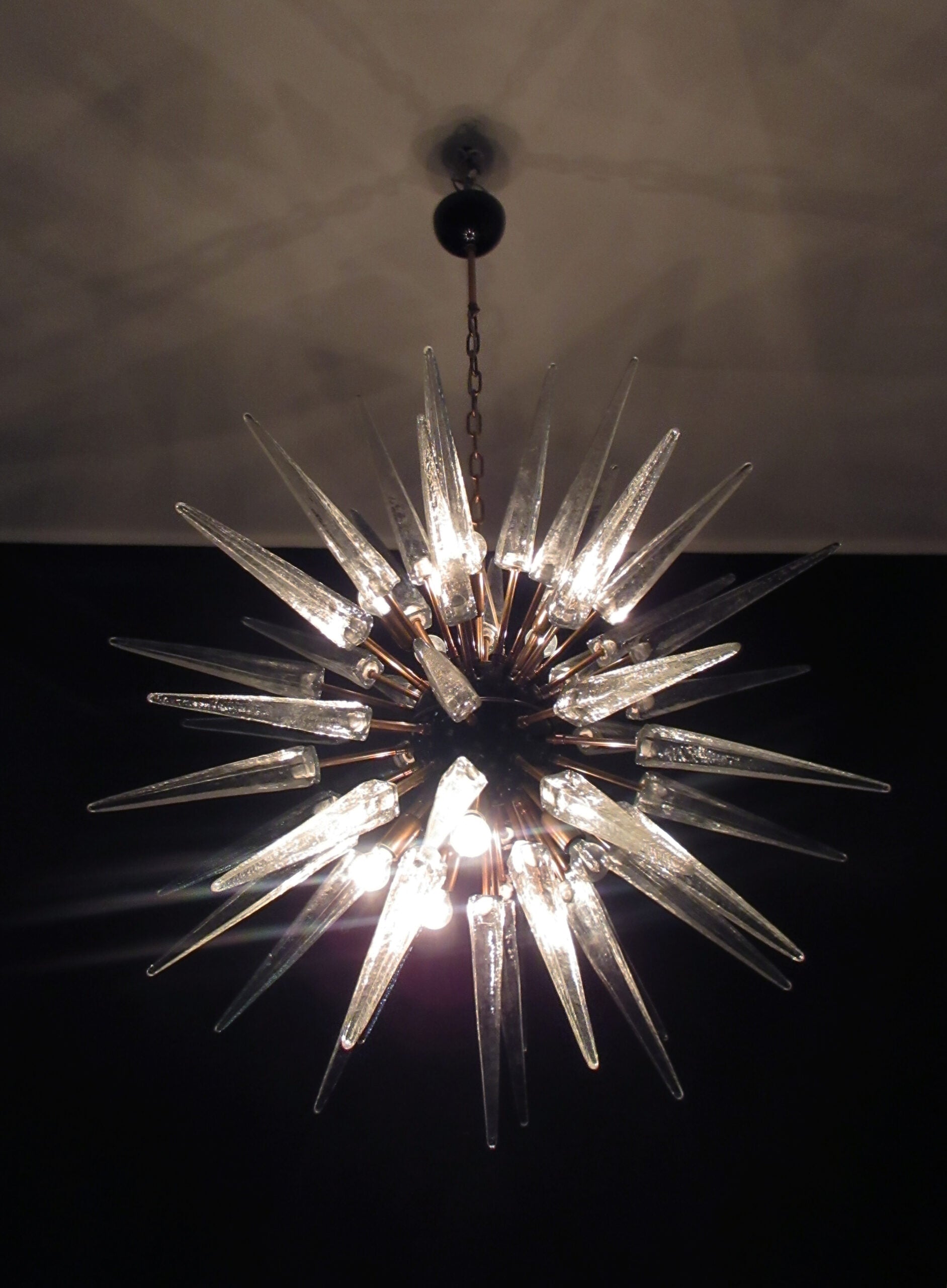 Murano Lysekrone | 51 Klare Sputnik