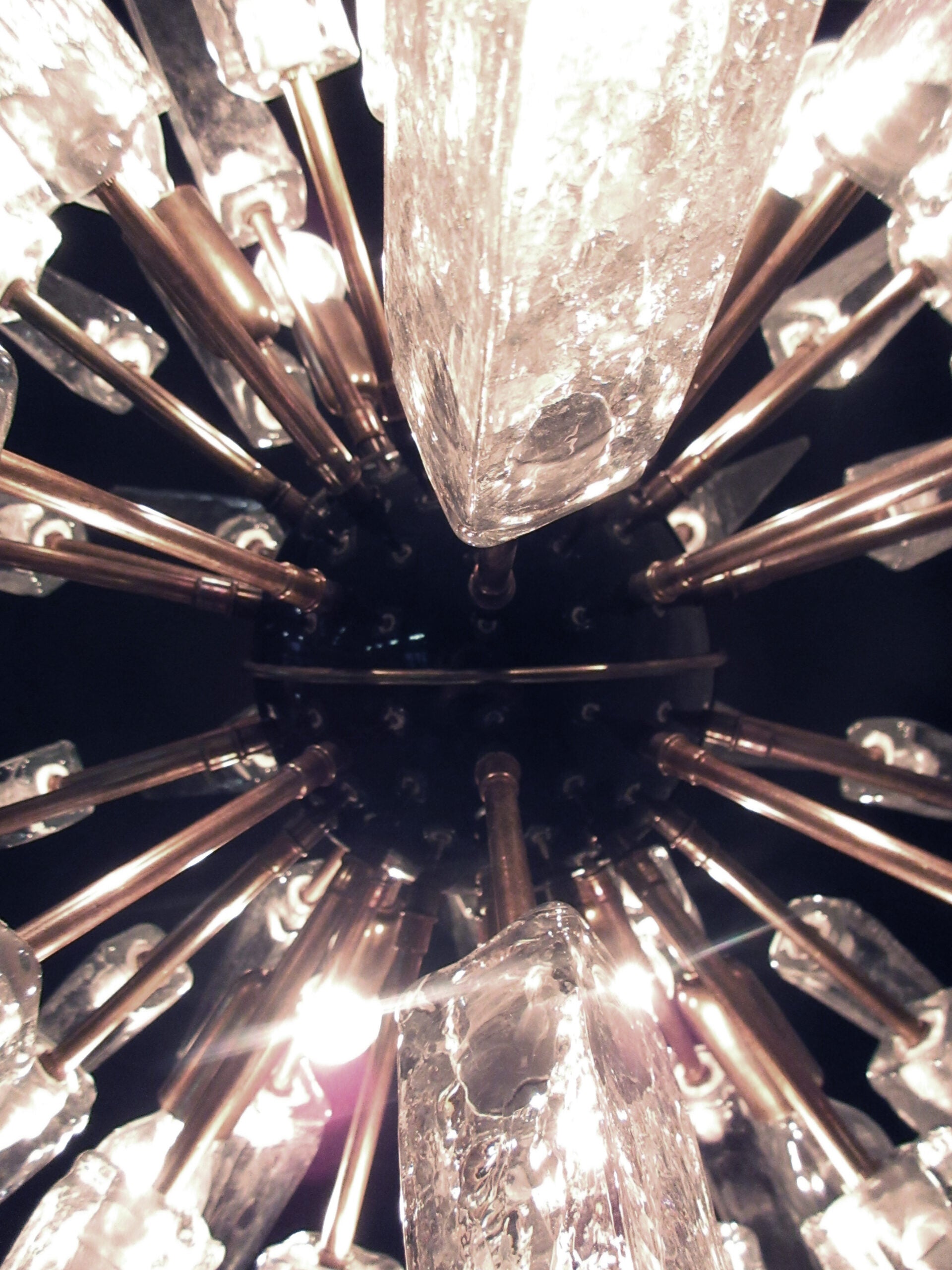 Murano Lysekrone – 51 Klare Sputnik – detalj 6 – Murano Classics