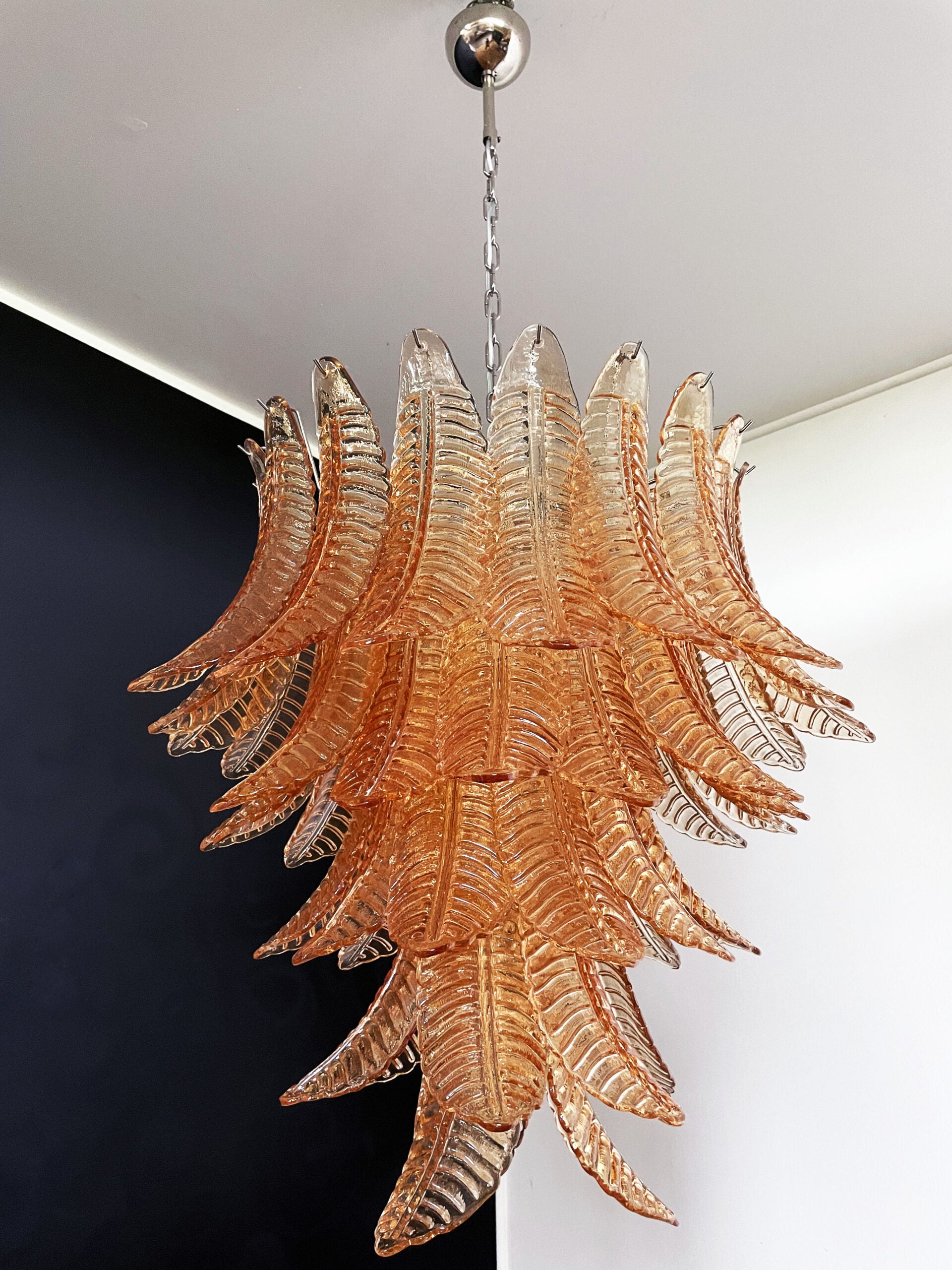 Murano Lysekrone – 52 Gule Felciglass – detalj 9 – Murano Classics