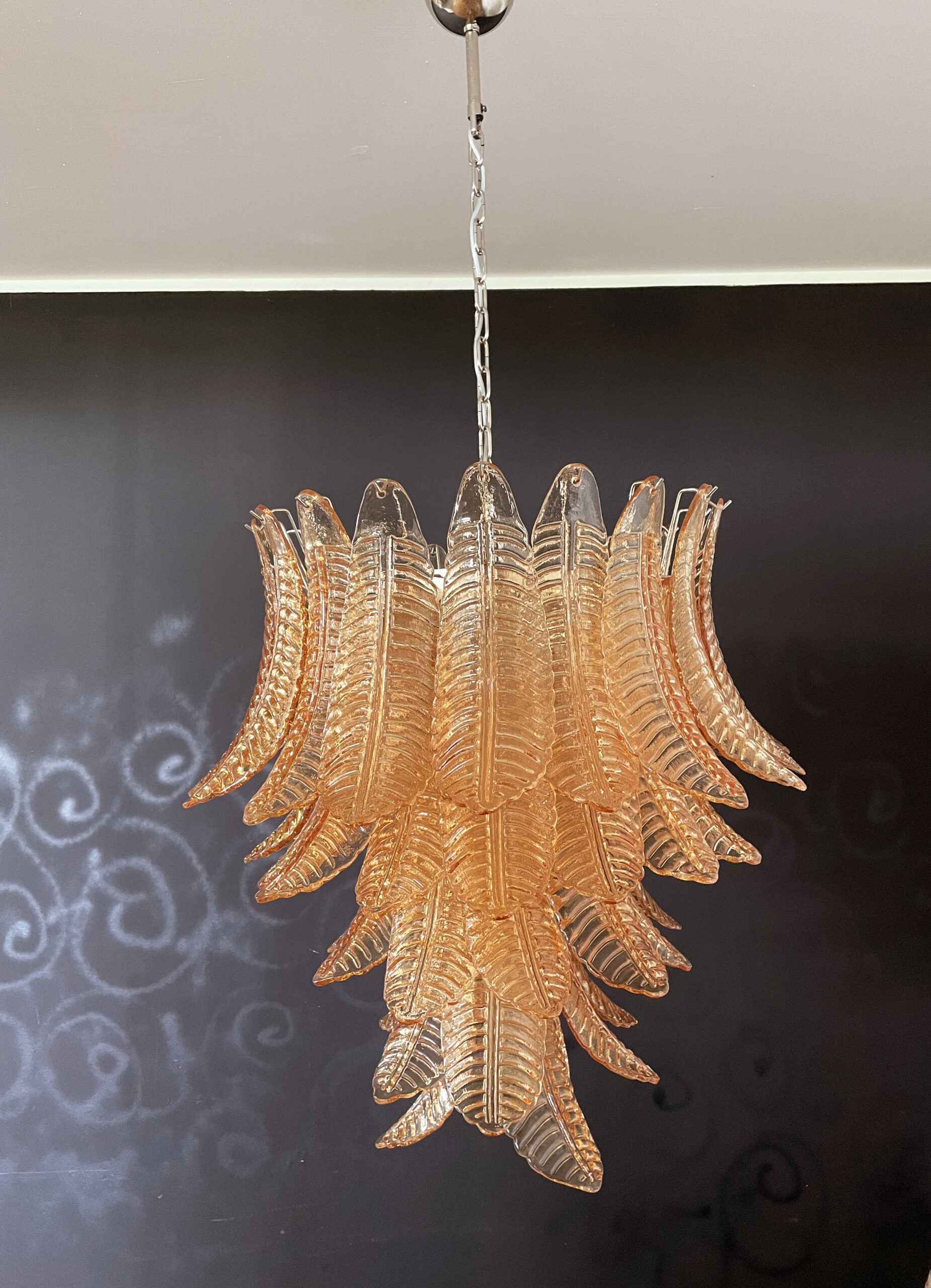 Murano Lysekrone – 52 Gule Felciglass – detalj 3 – Murano Classics