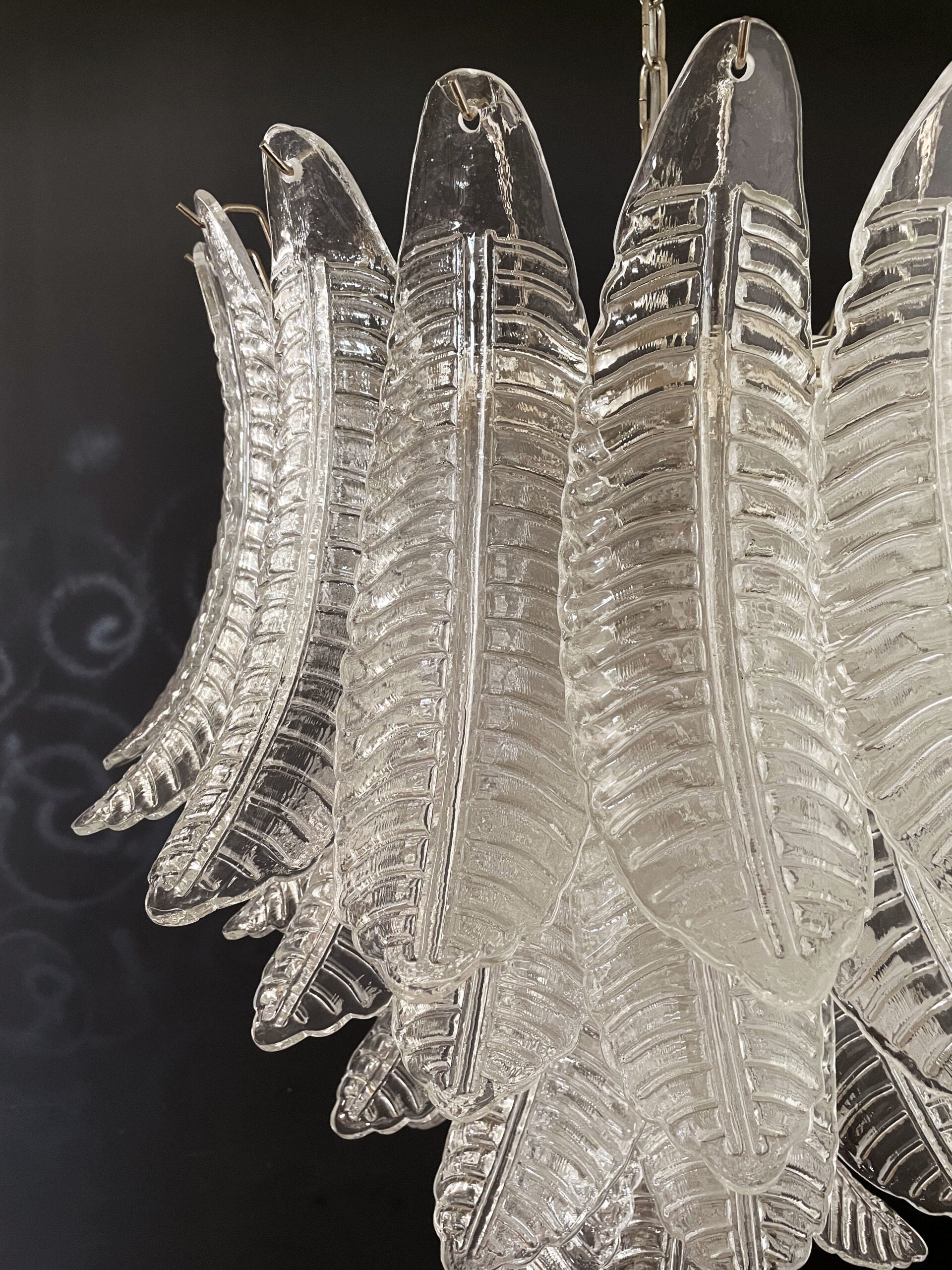 Murano Lysekrone – 52 Klare Felciglass – detalj 3 – Murano Classics