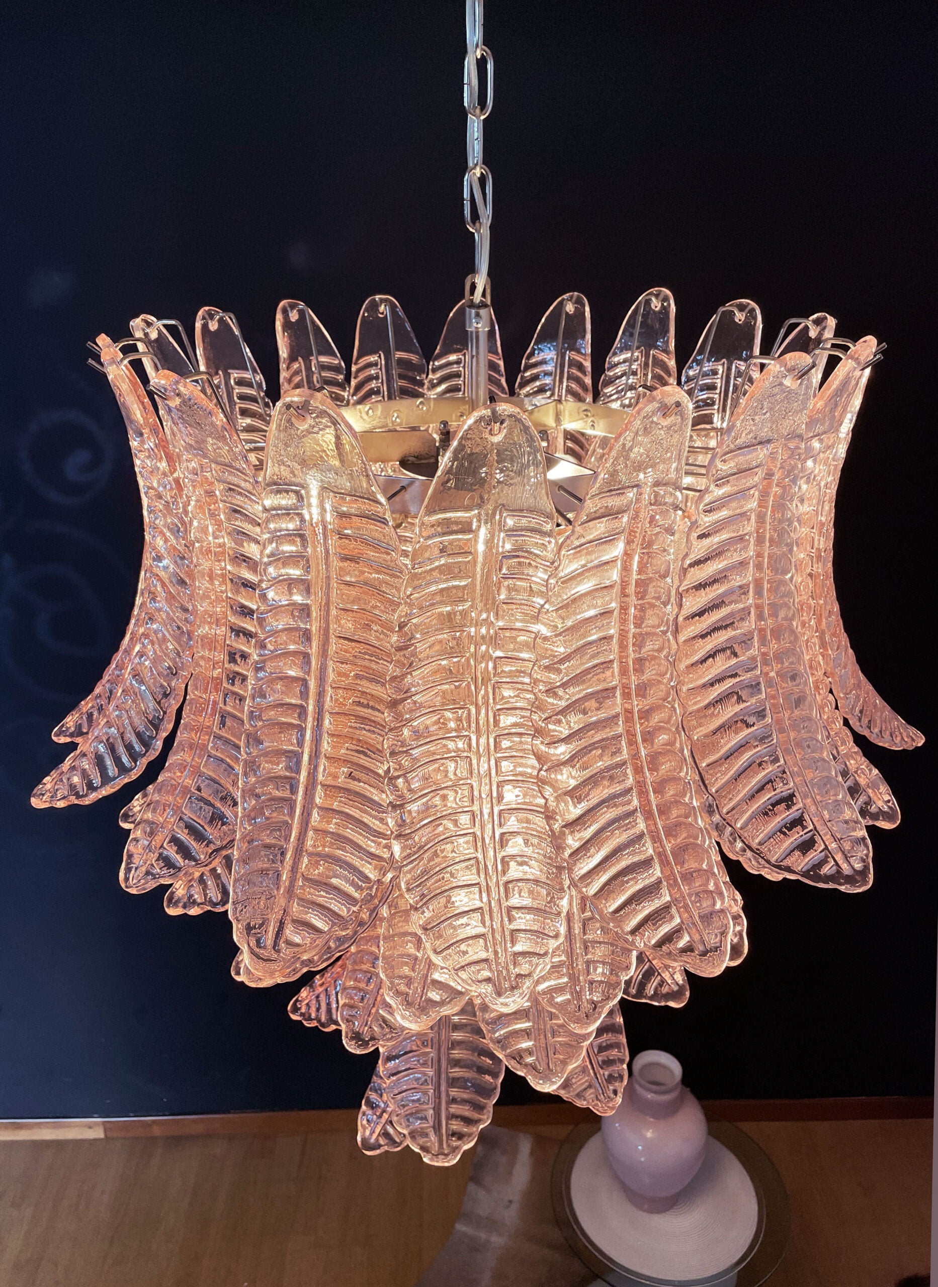 Murano Lysekrone – 52 Rosa Felciglass – detalj 8 – Murano Classics