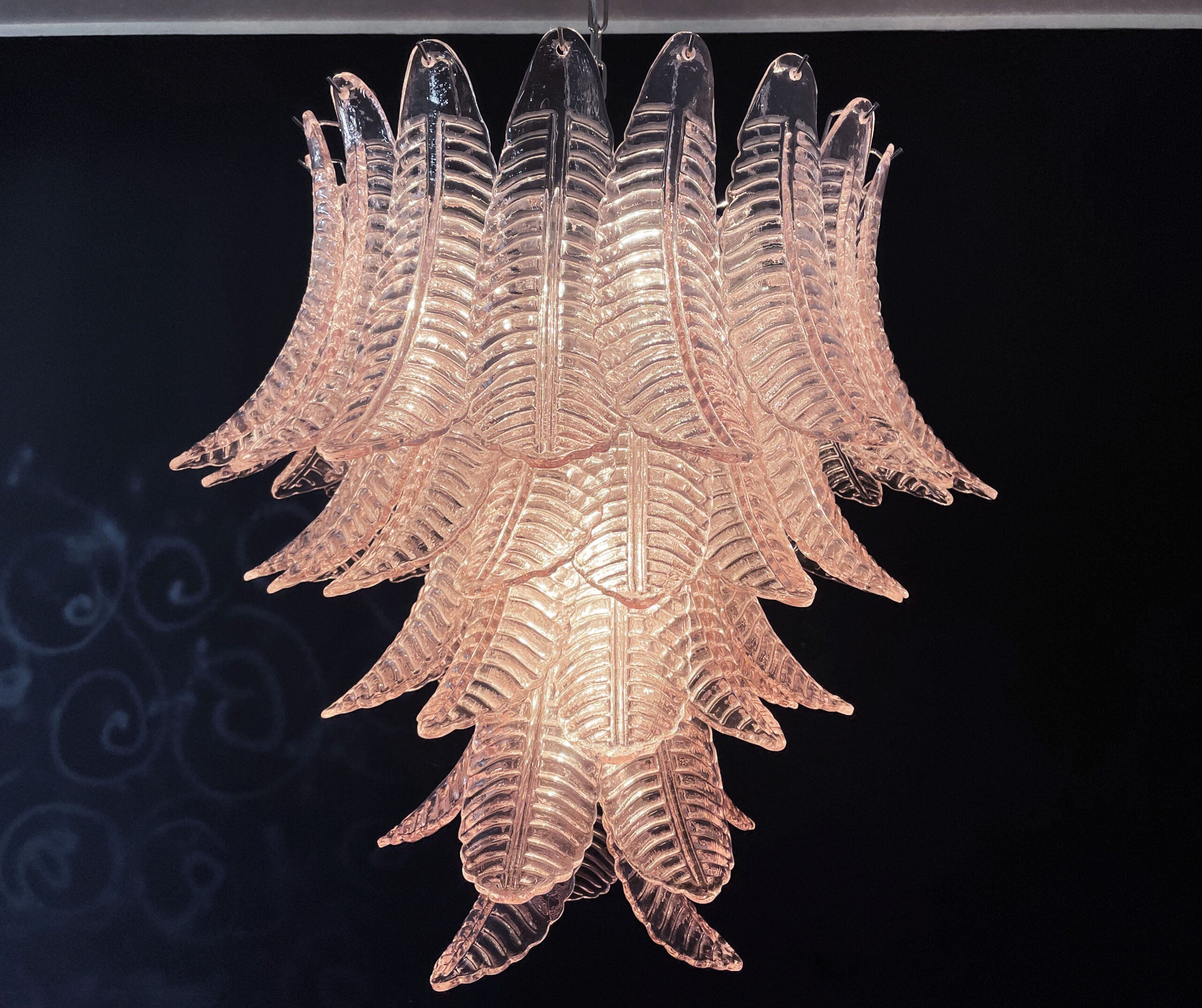 Murano Lysekrone – 52 Rosa Felciglass – detalj 10 – Murano Classics