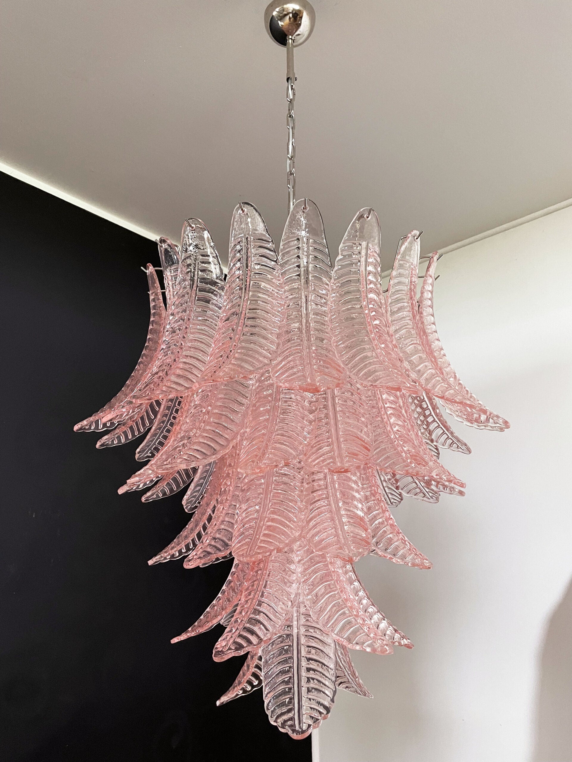 Murano Lysekrone – 52 Rosa Felciglass – detalj 5 – Murano Classics