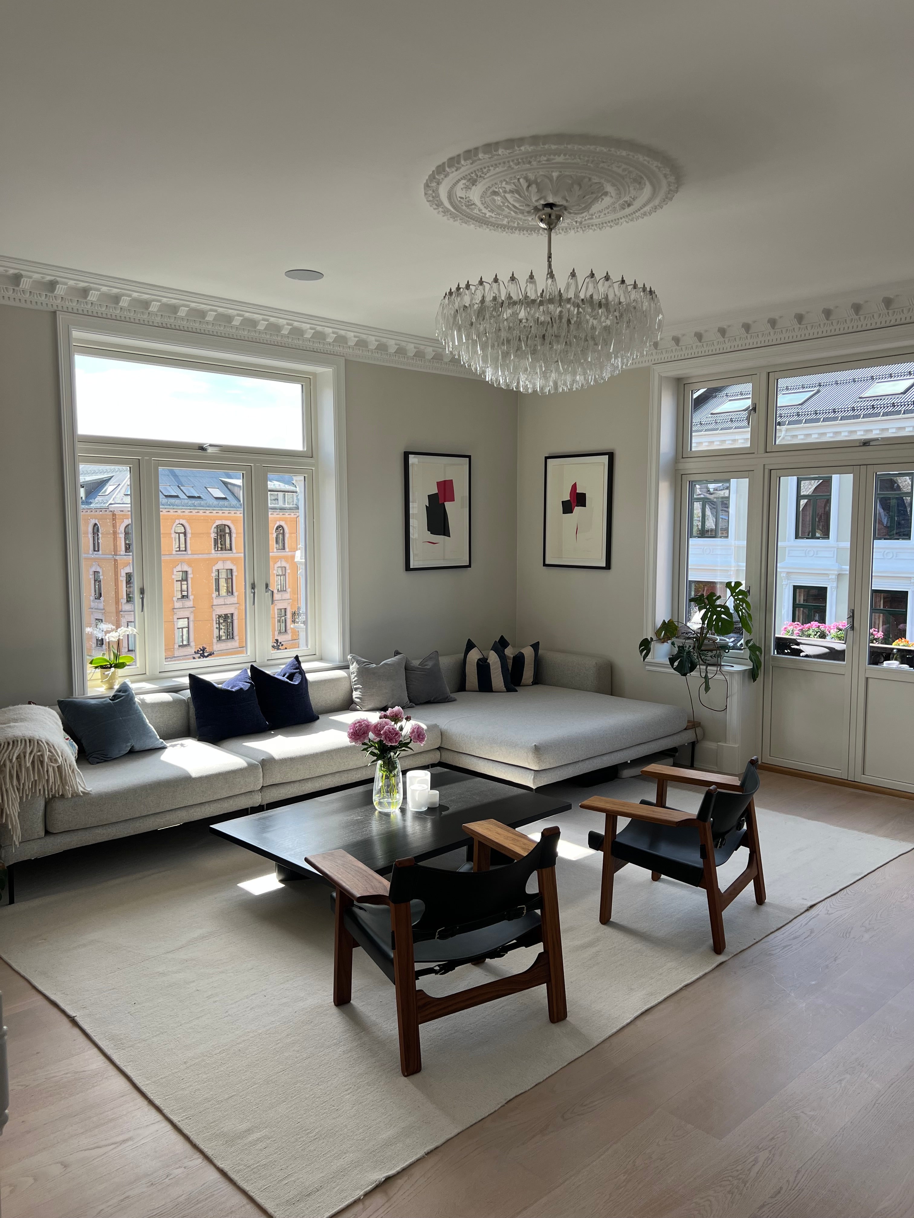 Murano Lysekrone | 185 Klare Poliedriglass