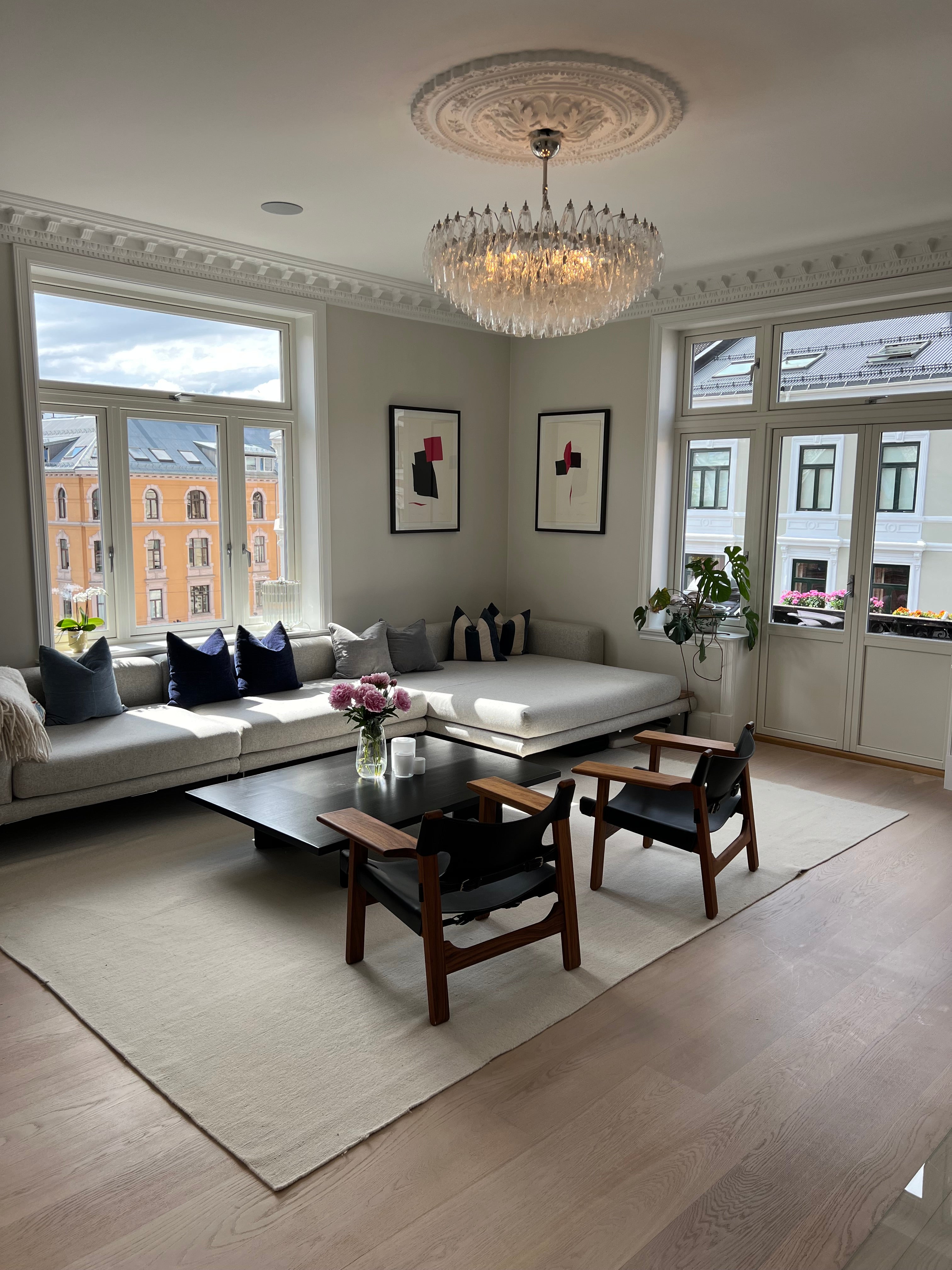 Murano Lysekrone | 185 Klare Poliedriglass
