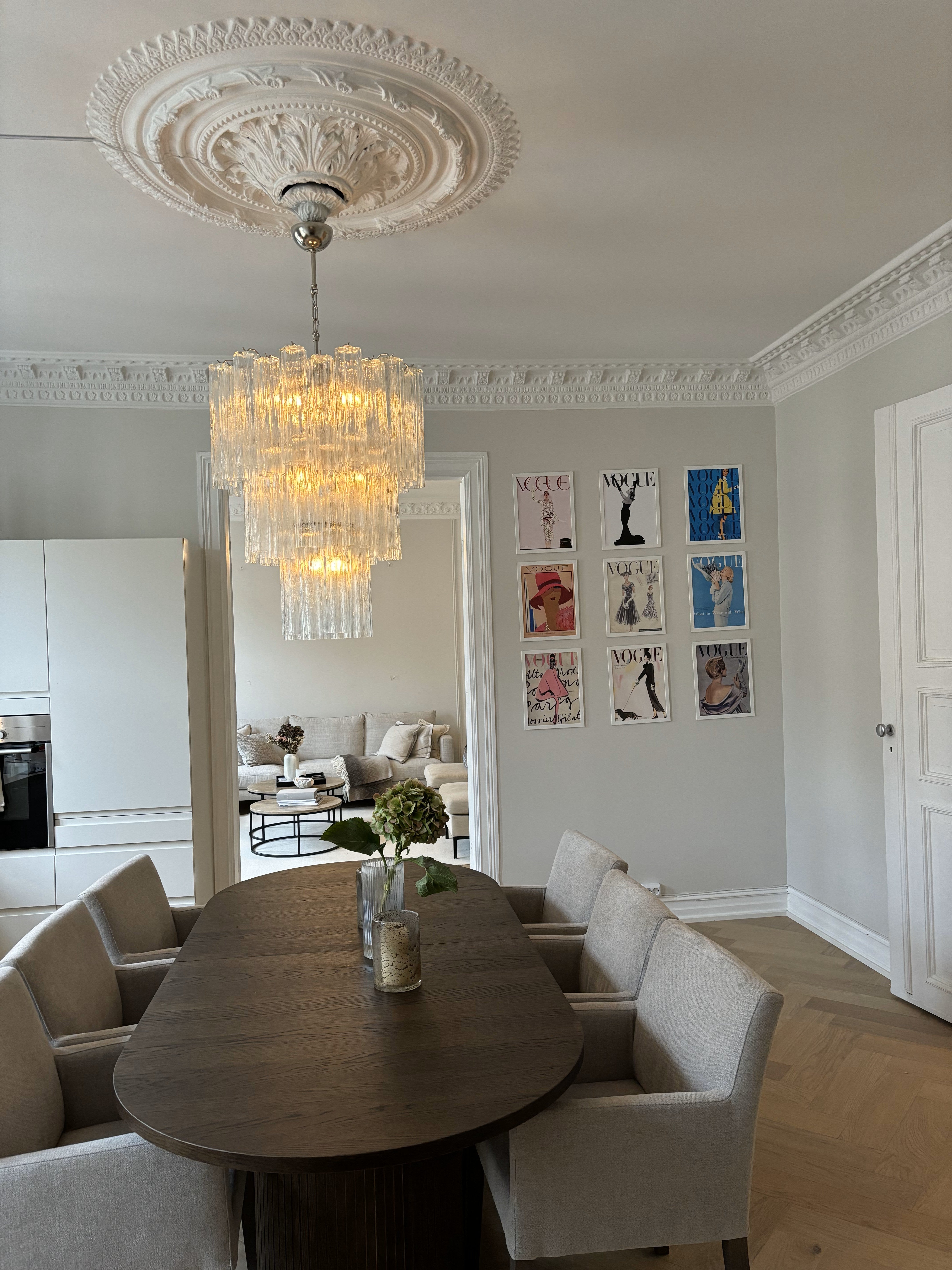 Murano Lysekrone – 48 Klare Glassrør – detalj 5 – Murano Classics
