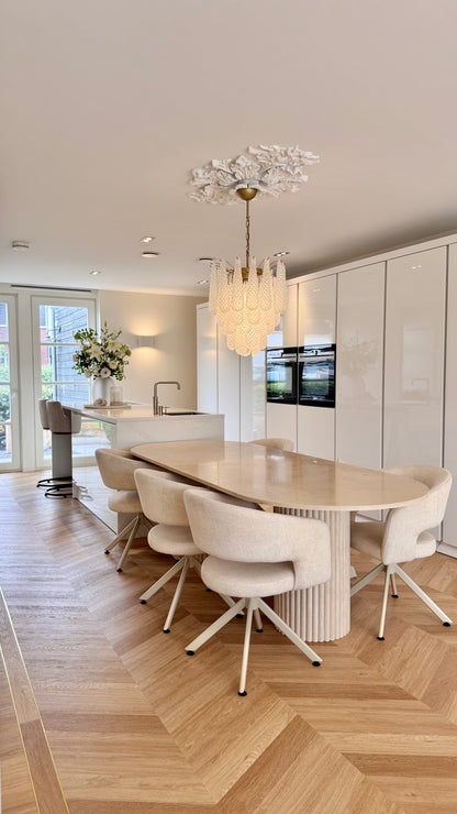 Murano Lysekrone | 41 Klare Dråpeglass