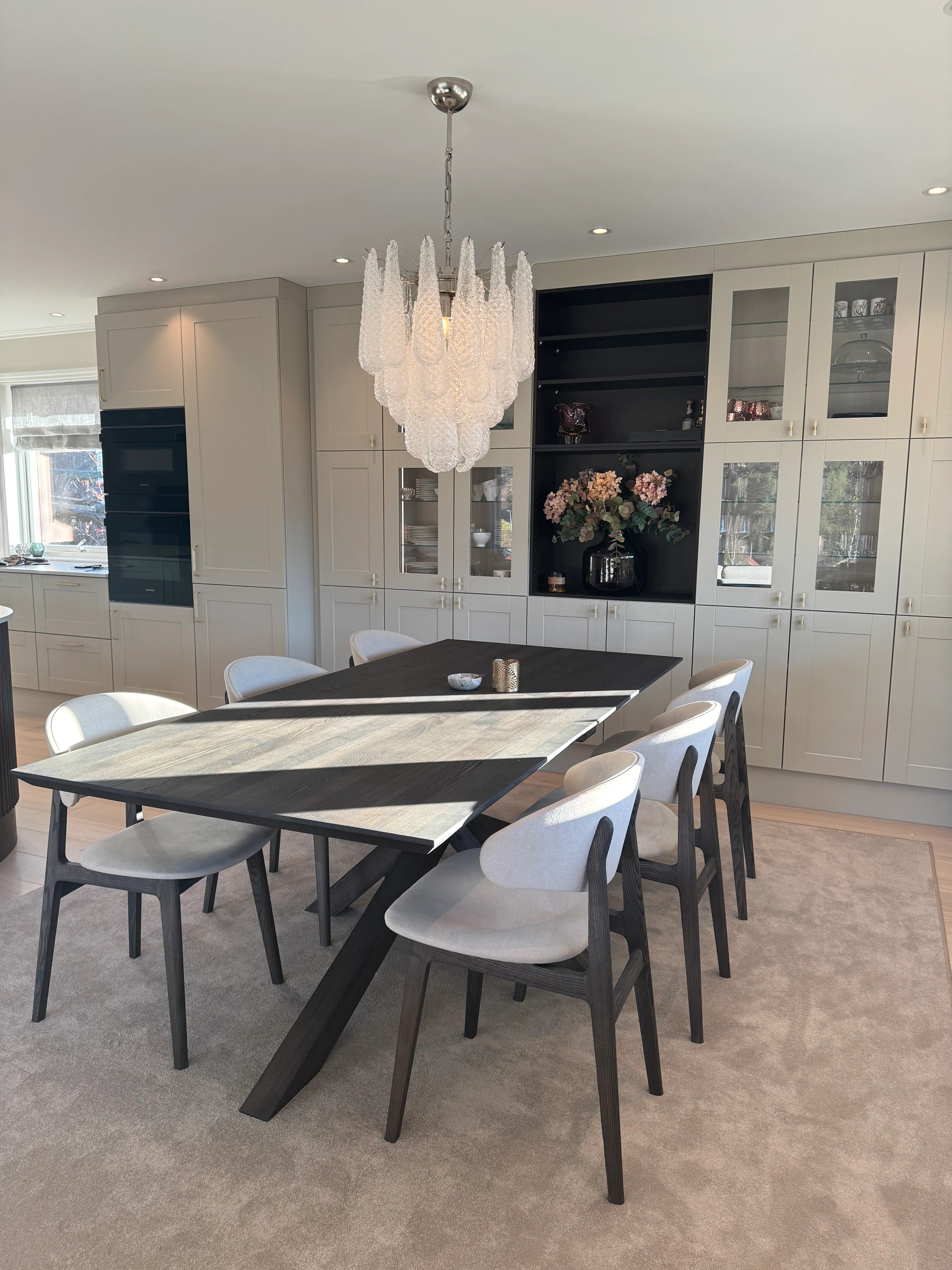 Murano Lysekrone | 41 Klare Dråpeglass