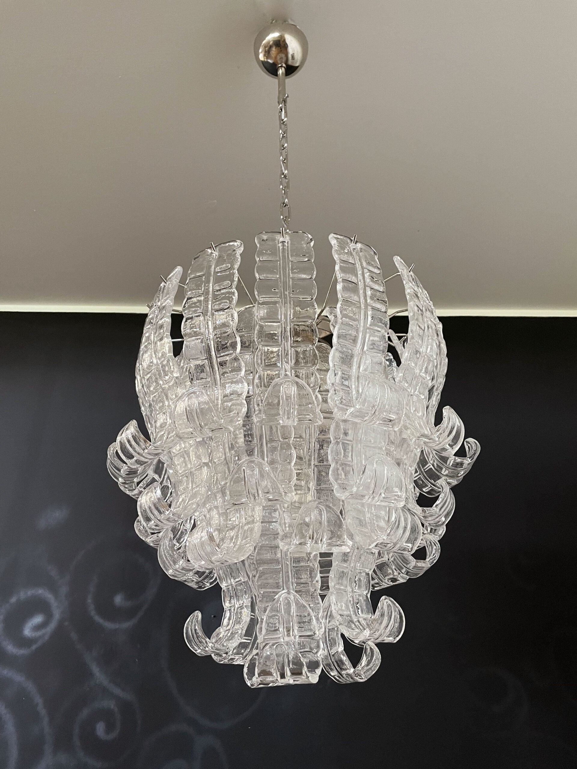Murano Lysekrone – 41 Klare Felciglass – detalj 9 – Murano Classics