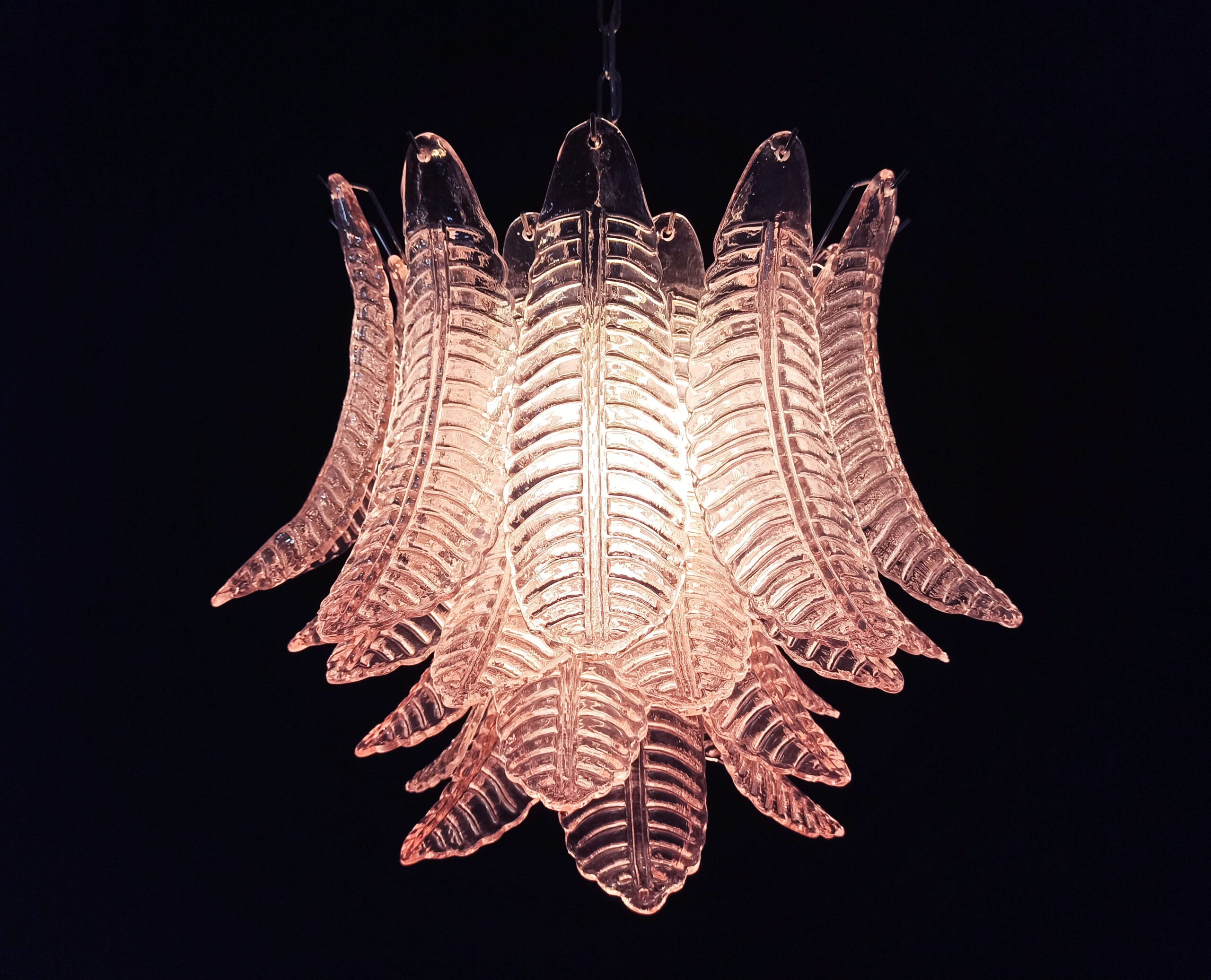 Murano Lysekrone – 36 Rosa Felciglass – detalj 5 – Murano Classics
